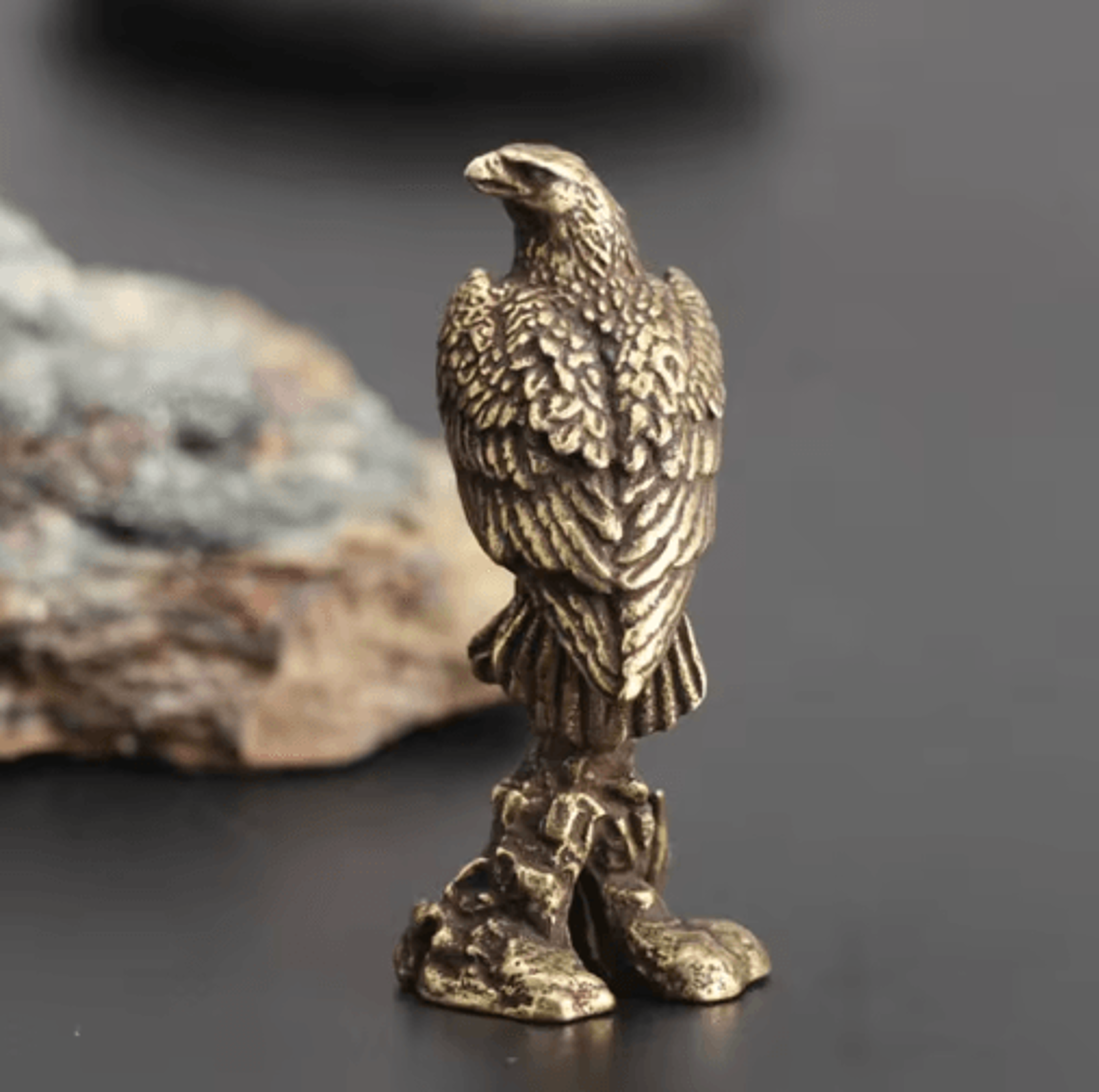 handmade vintage copper eagle figurine – decorative bird sculpture for home & office