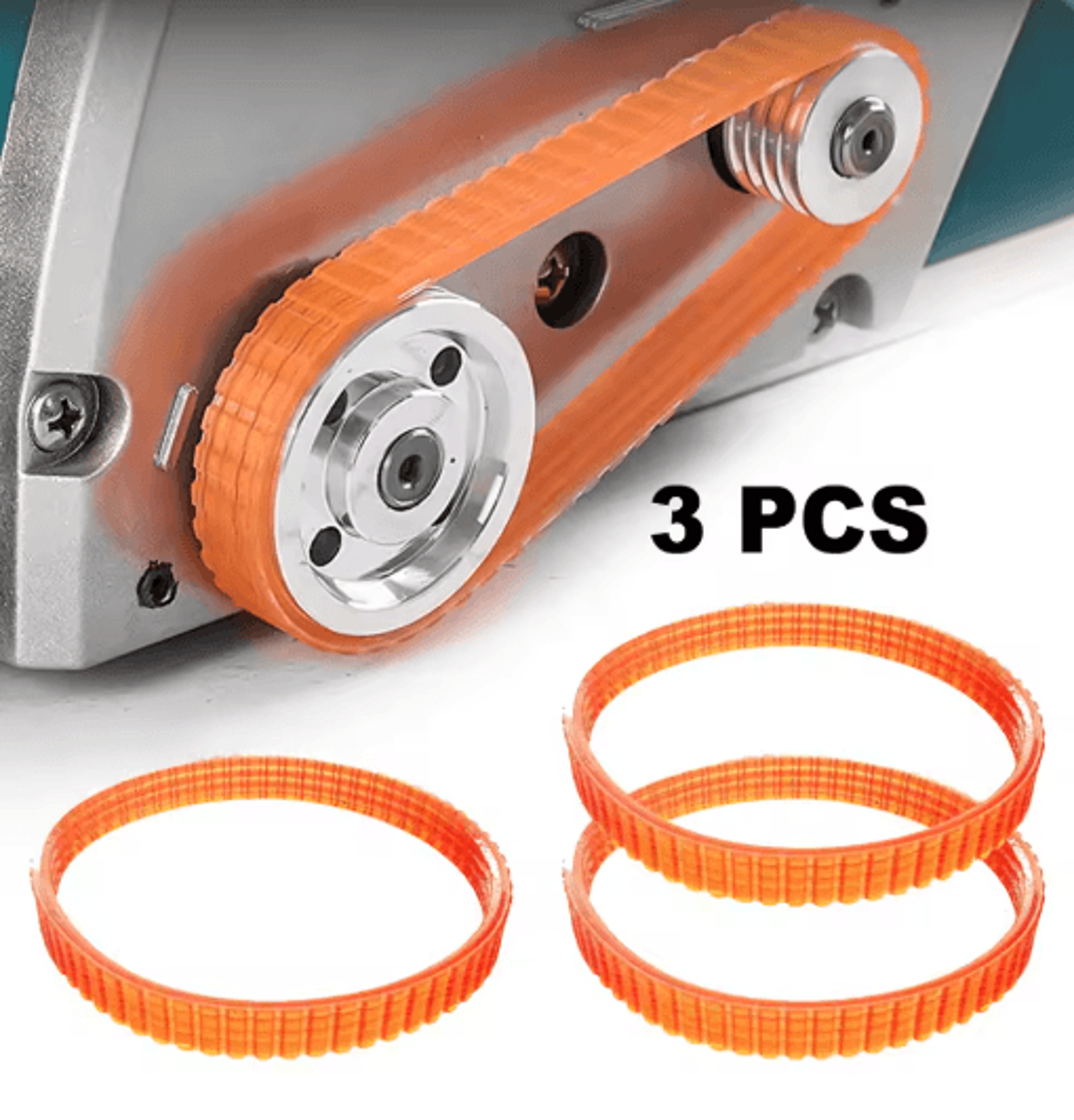 3pcs electric planer drive belt – replacement belt for 1900b, n1923bd & fp080 power planers (238mm)