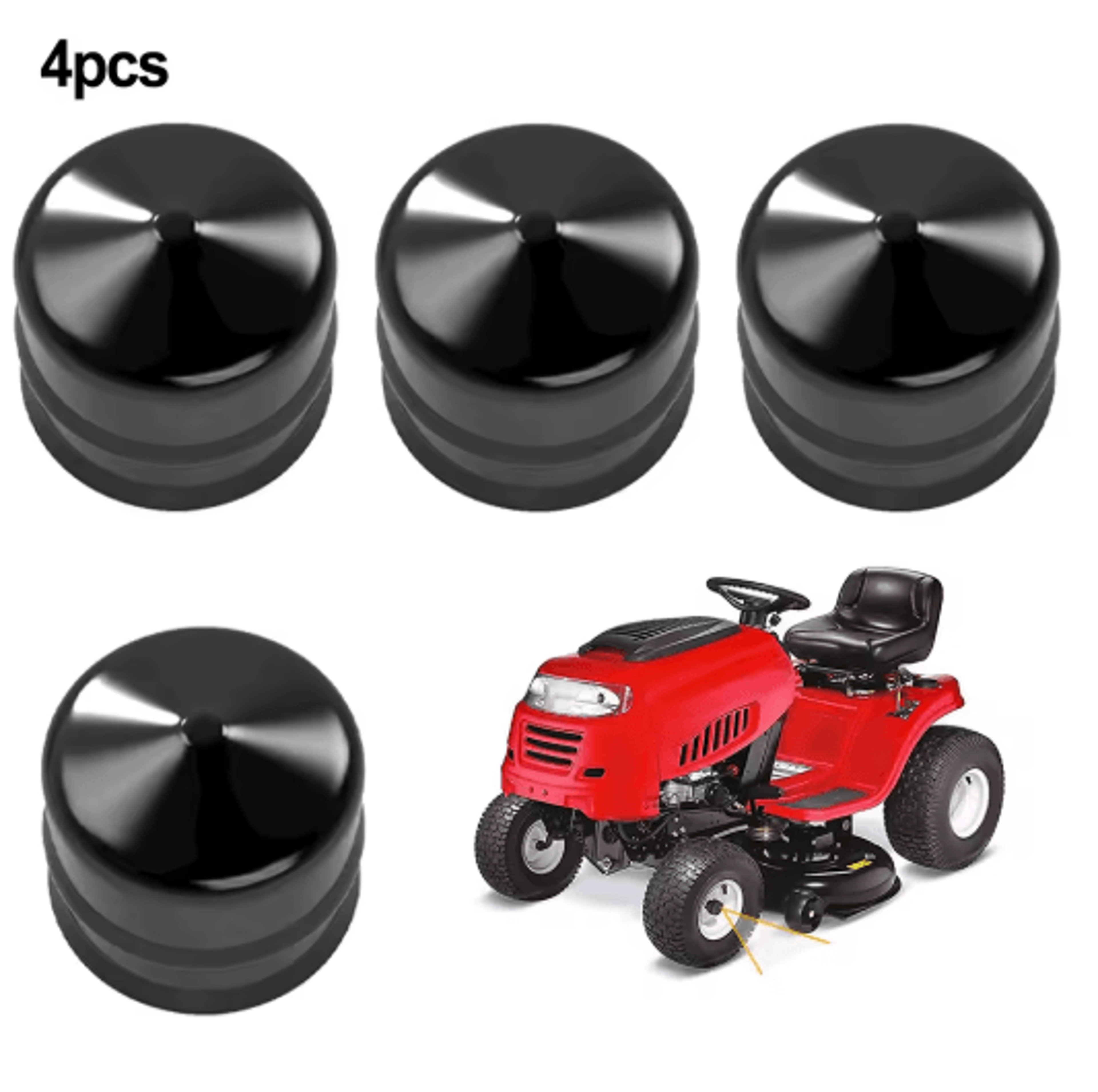 4pcs lawn tractor axle caps – replacement hub caps for craftsman 532104757 / 104757 garden tractors