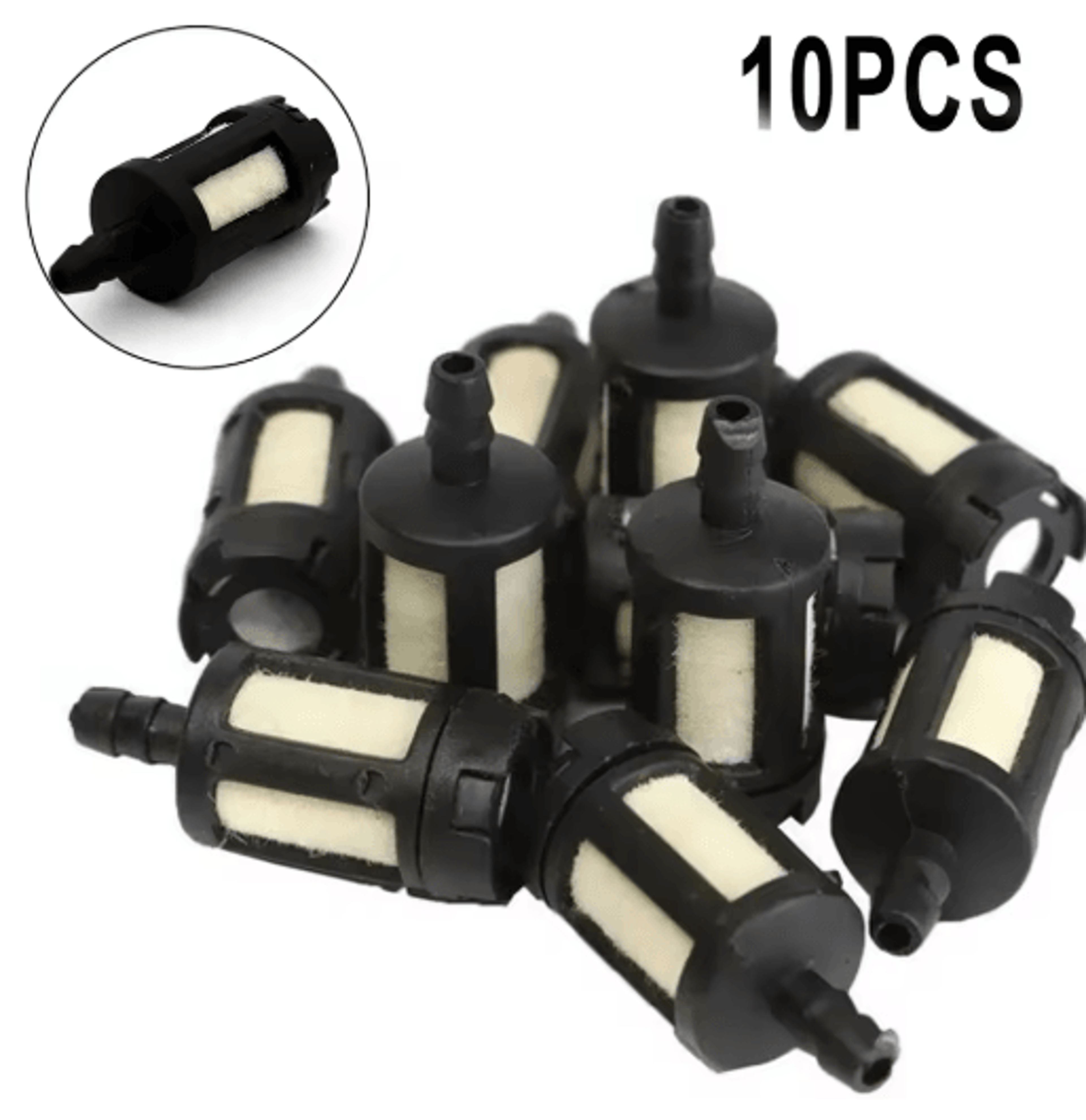 10pcs universal fuel filter – replacement gasoline fuel filters for chainsaws, trimmers & garden equipment