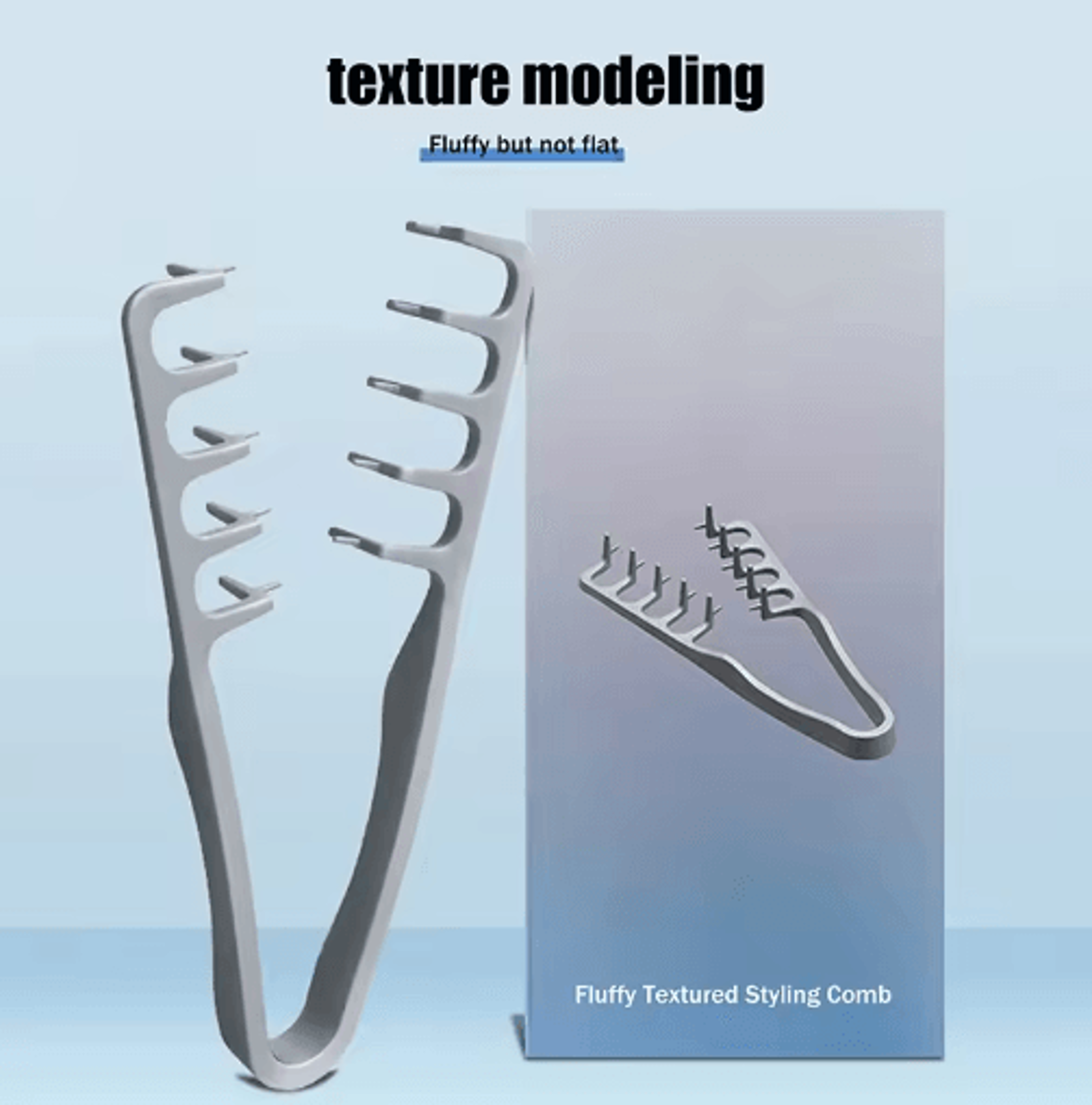 wide-tooth volumizing hair comb – texturizing styling comb for curly, thick & all hair types
