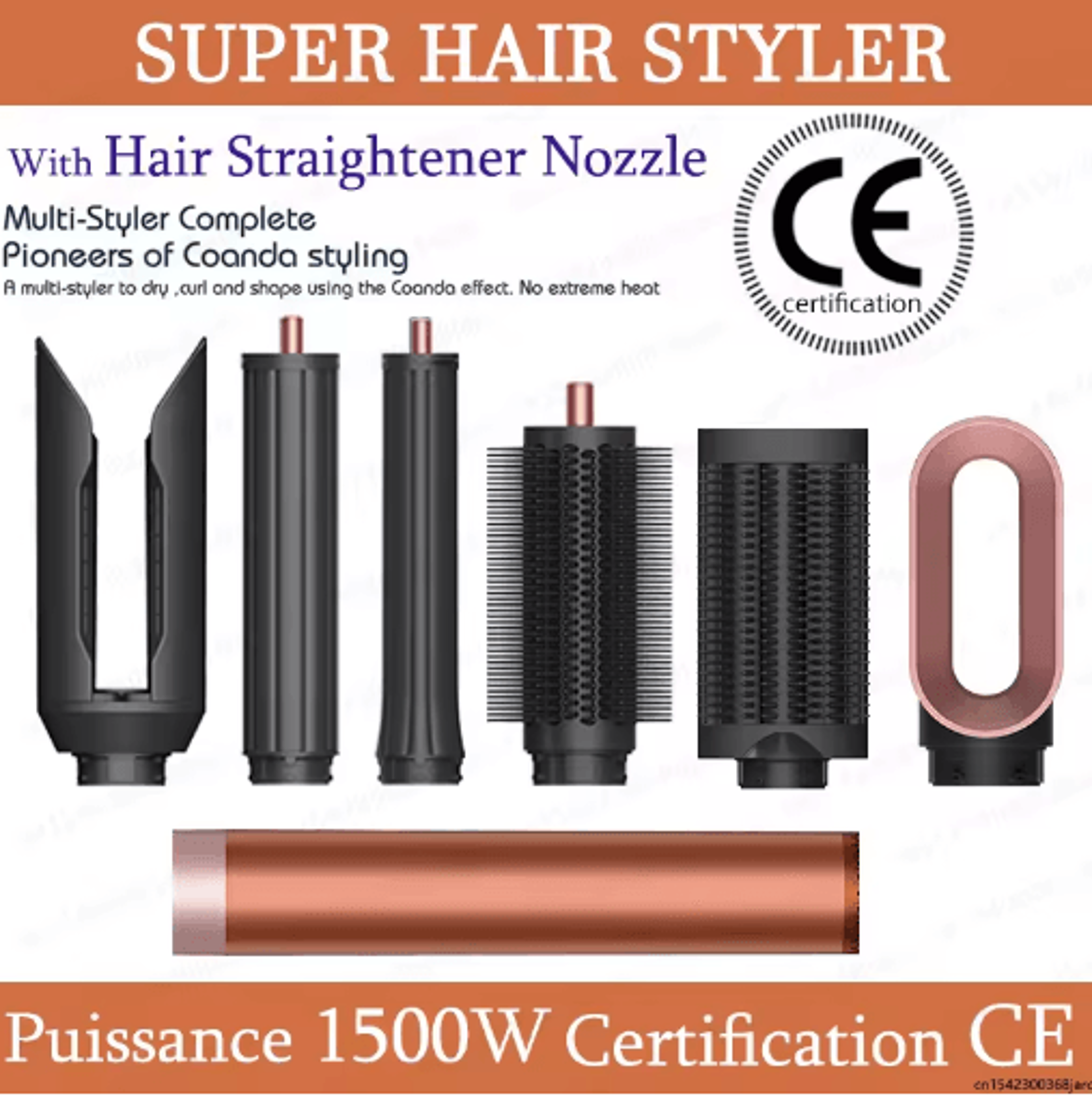 sencicimen hot air hair styler – curling barrel, straightening brush & hair dryer for salon-style results