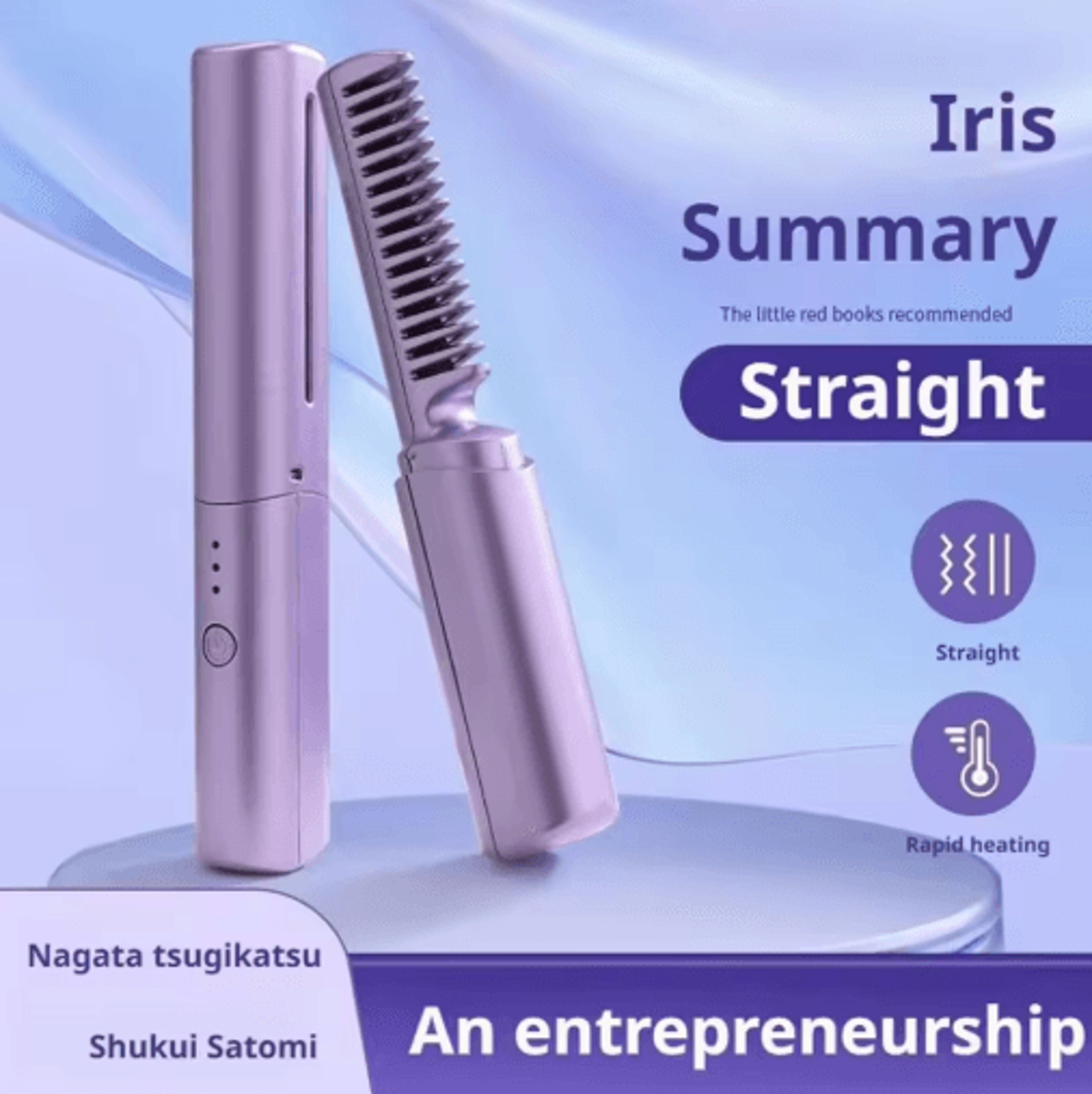 wireless mini 2-in-1 hair straightener & curler – usb rechargeable ionic styling tool