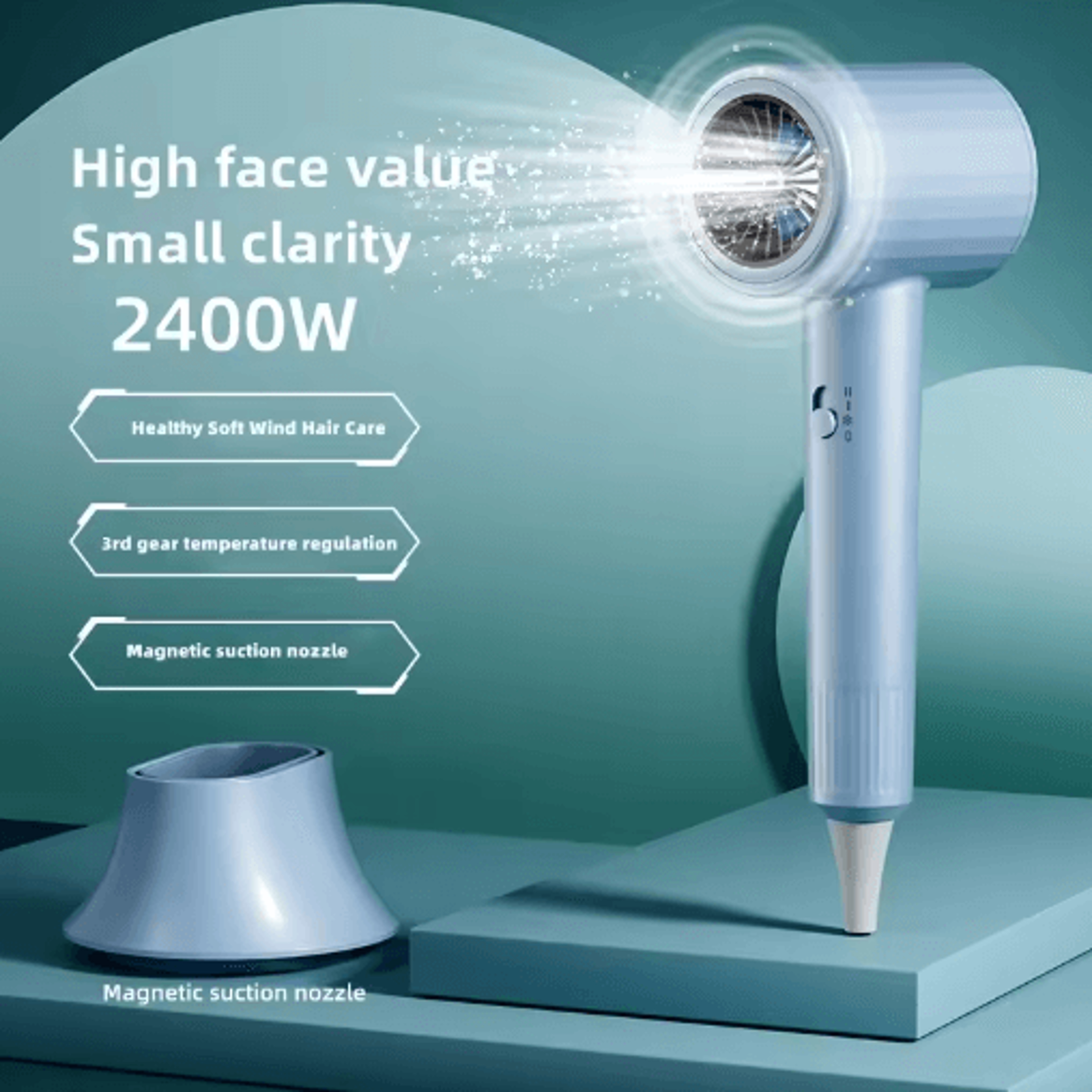 2400w professional ionic hair dryer – high-power negative ion blow dryer with hot & cold air