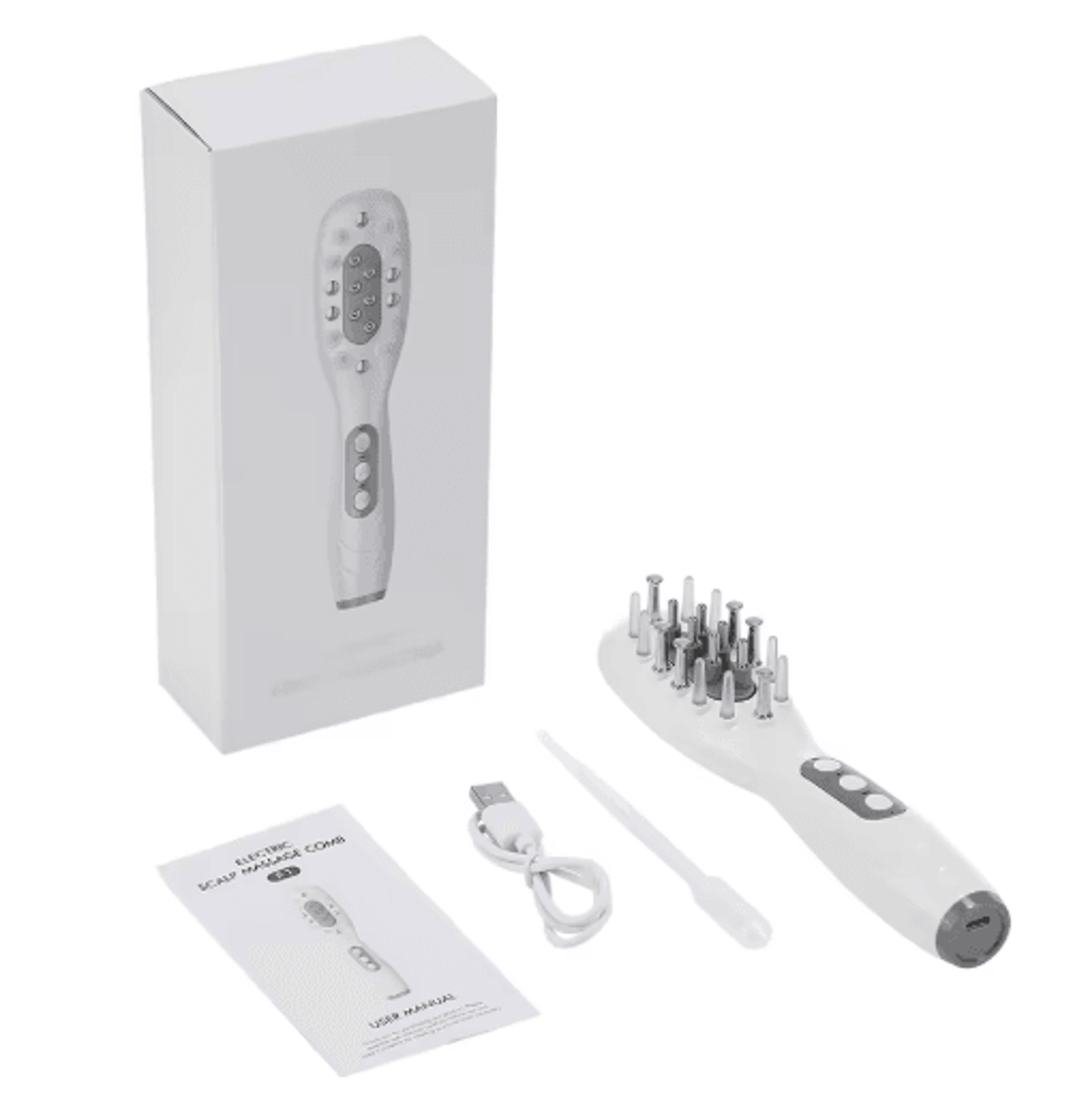 electric scalp massage comb – ems led scalp massager with hair oil applicator