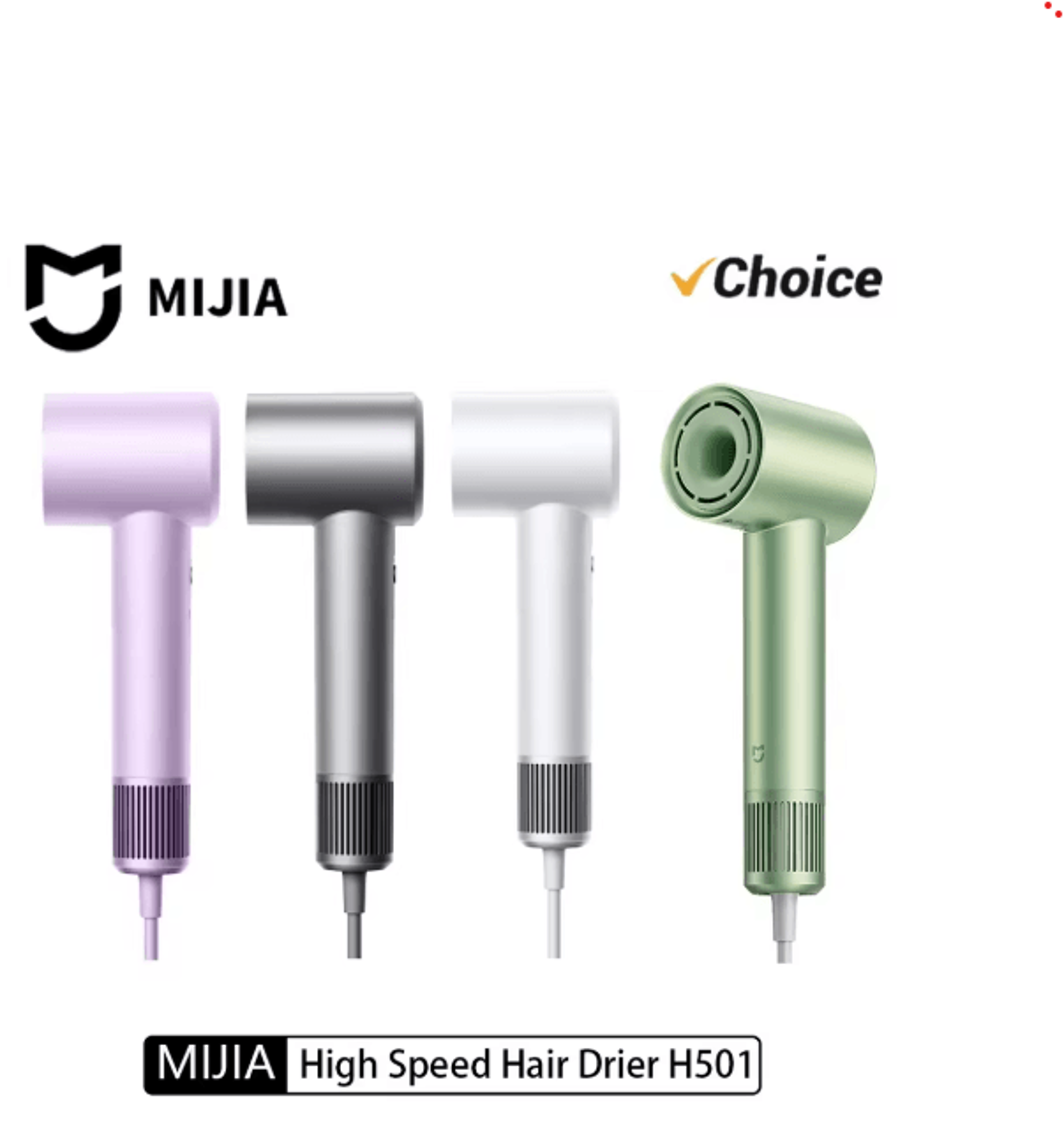 mijia h501 high speed hair dryer with negative ion technology & 110,000 rpm motor