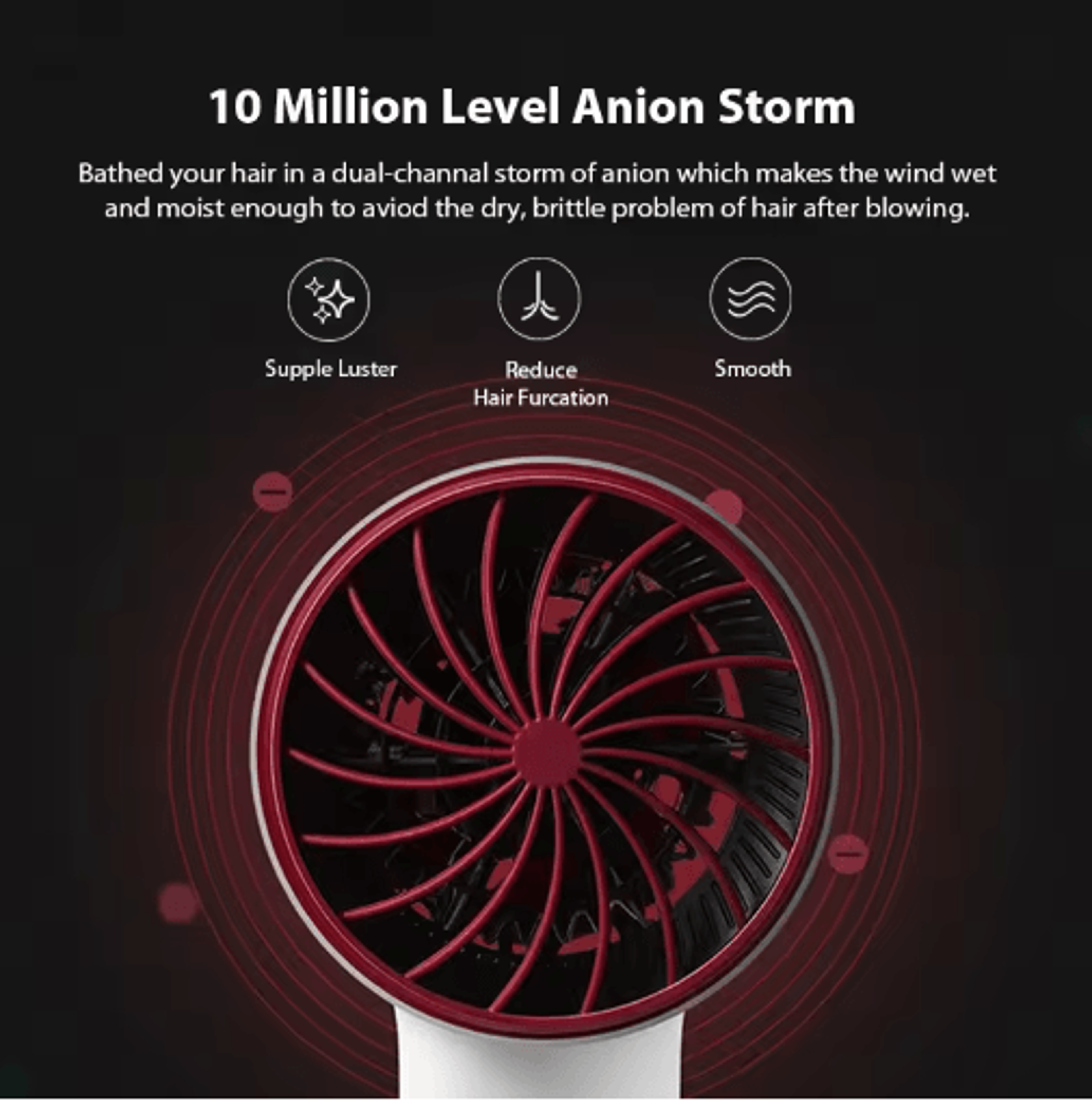 soocas h5 1800w professional negative ion hair dryer with aluminum alloy body