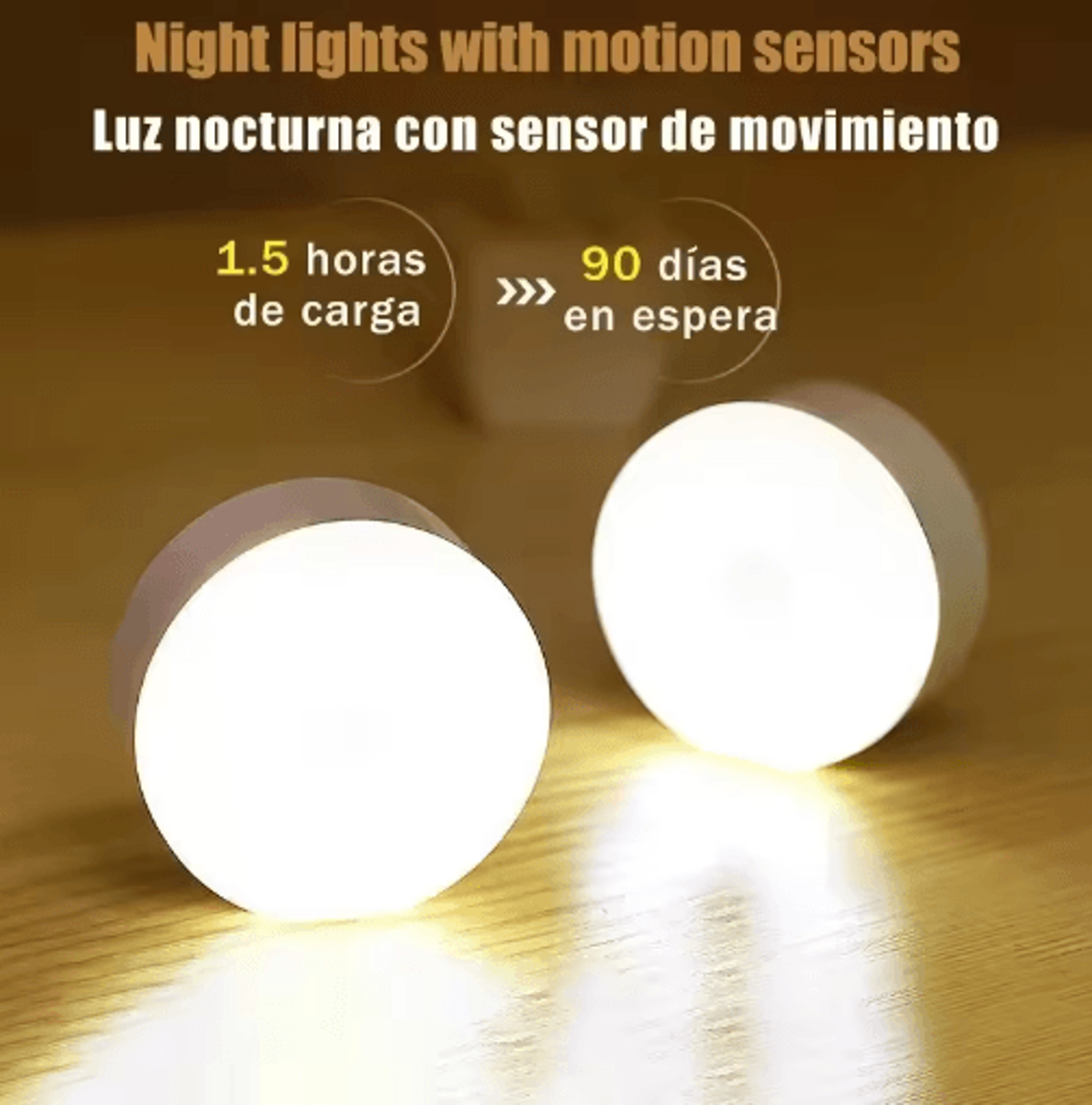 rechargeable led motion sensor night light with magnetic mount – usb type-c