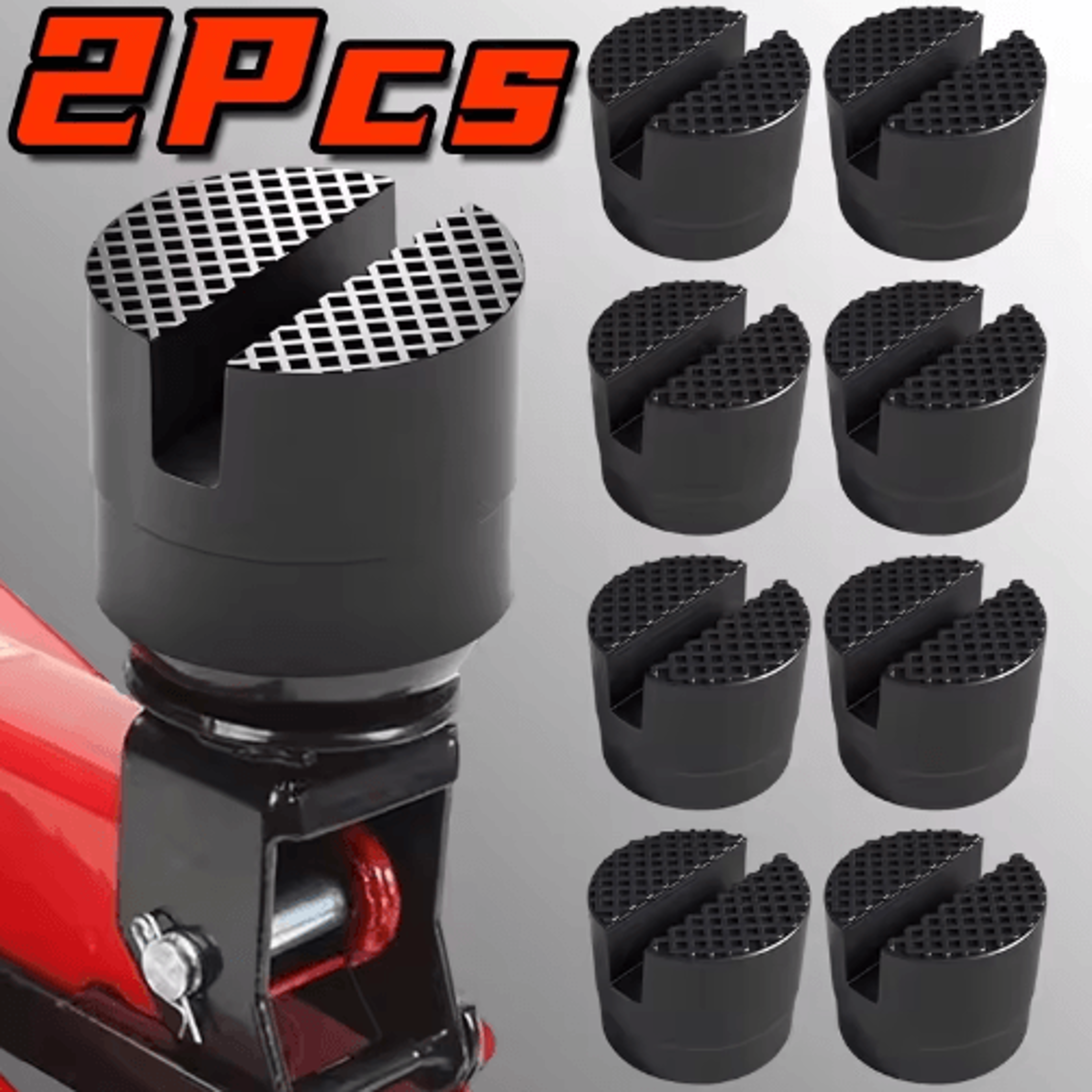 2pcs universal rubber jack support pads – slotted floor jack adapter for vehicle lifting