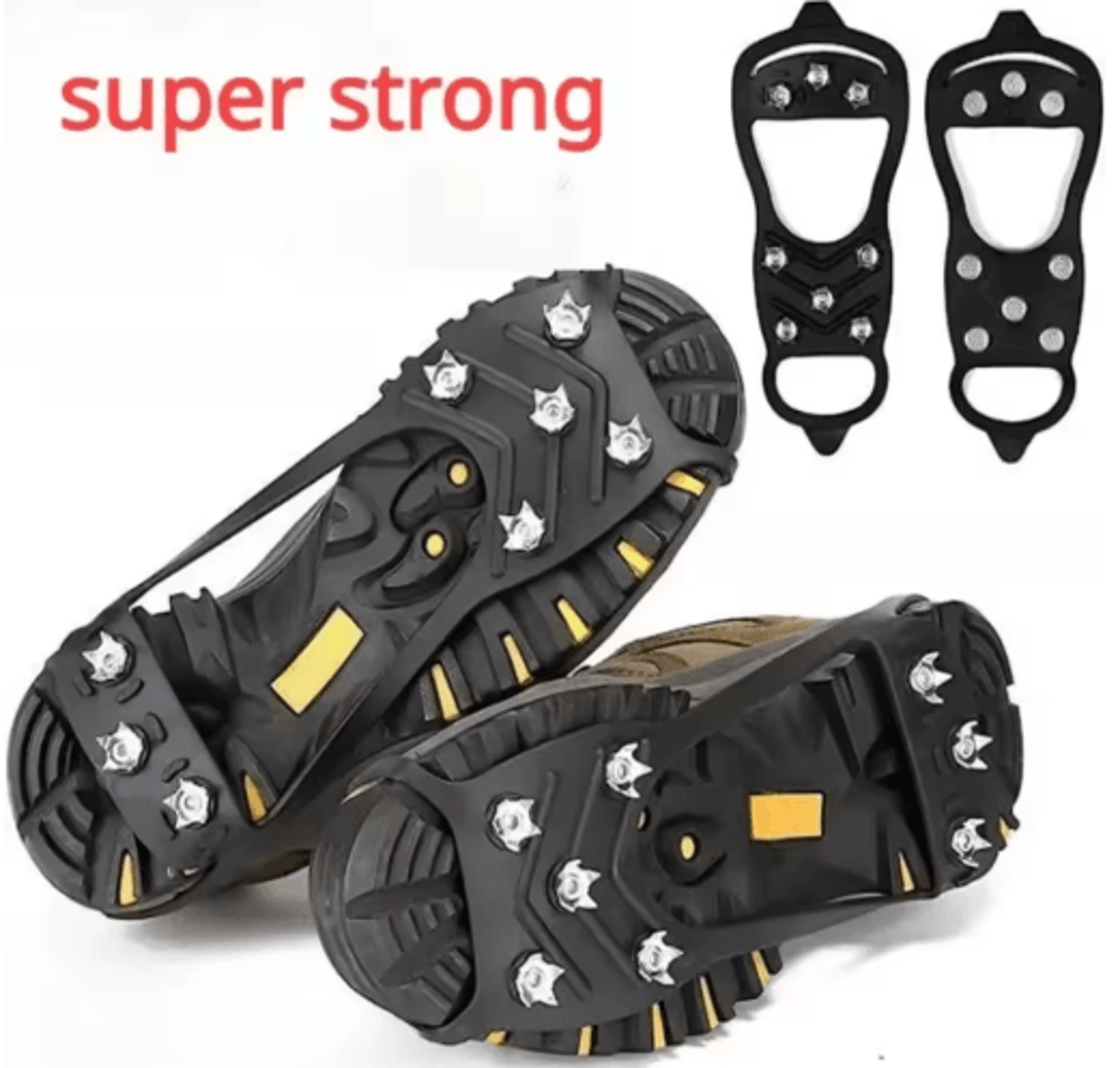 8-tooth ice cleats for shoes – anti-slip snow & ice grippers for hiking and winter walking