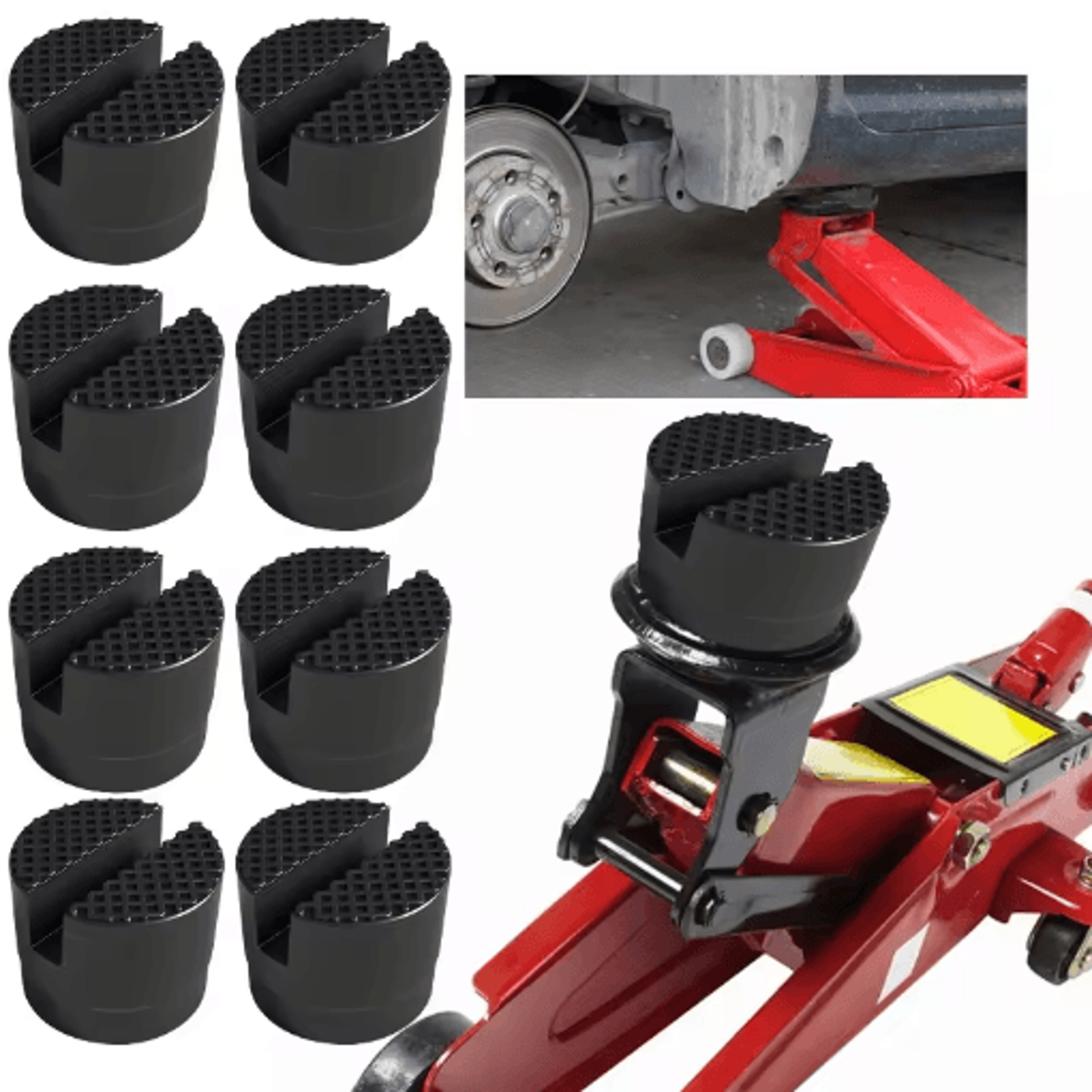 heavy-duty v-groove car jack rubber pad for floor jacks & jack stands