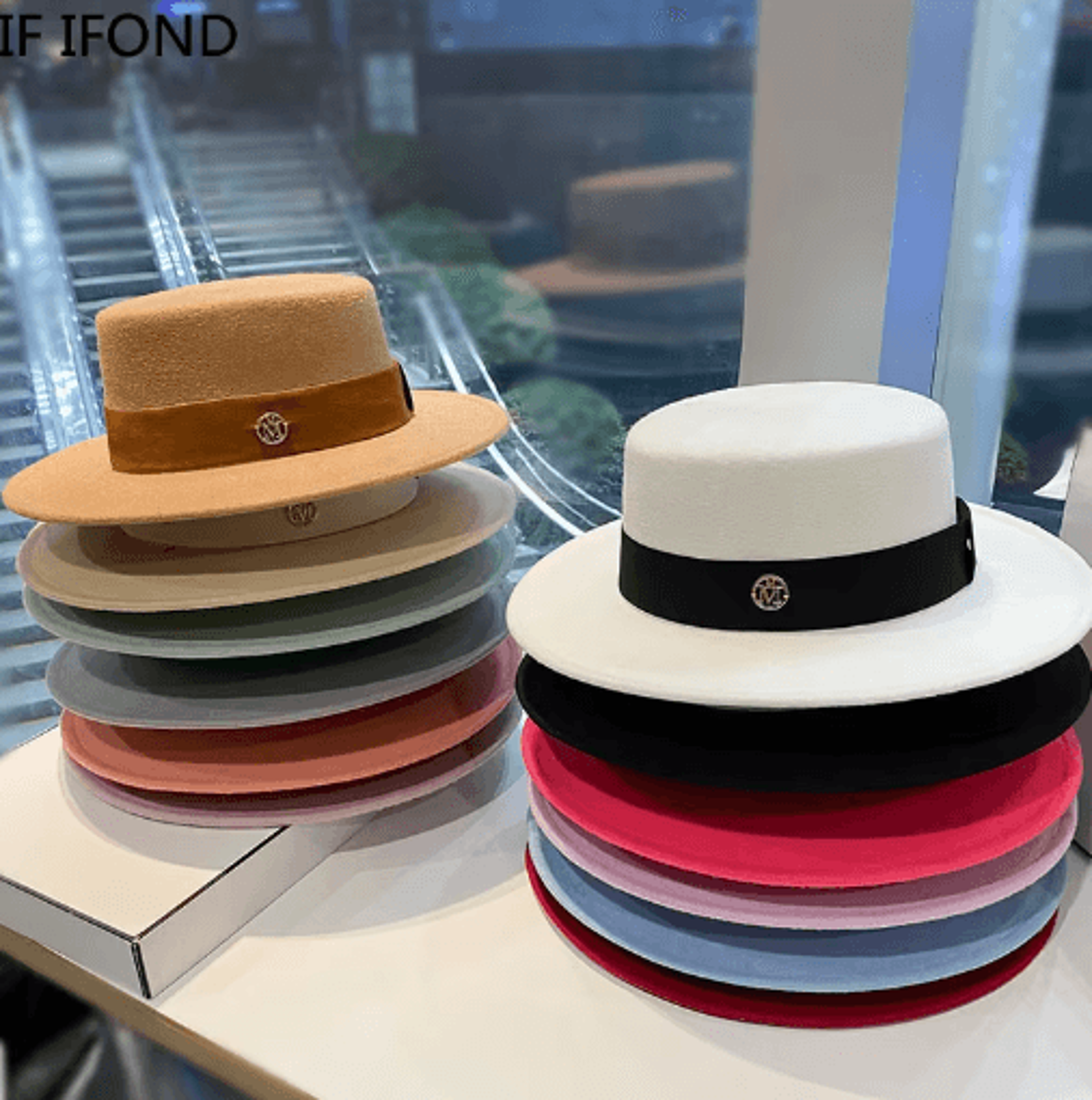 elegant womens fedora hat with ribbon band – classic panama felt hat