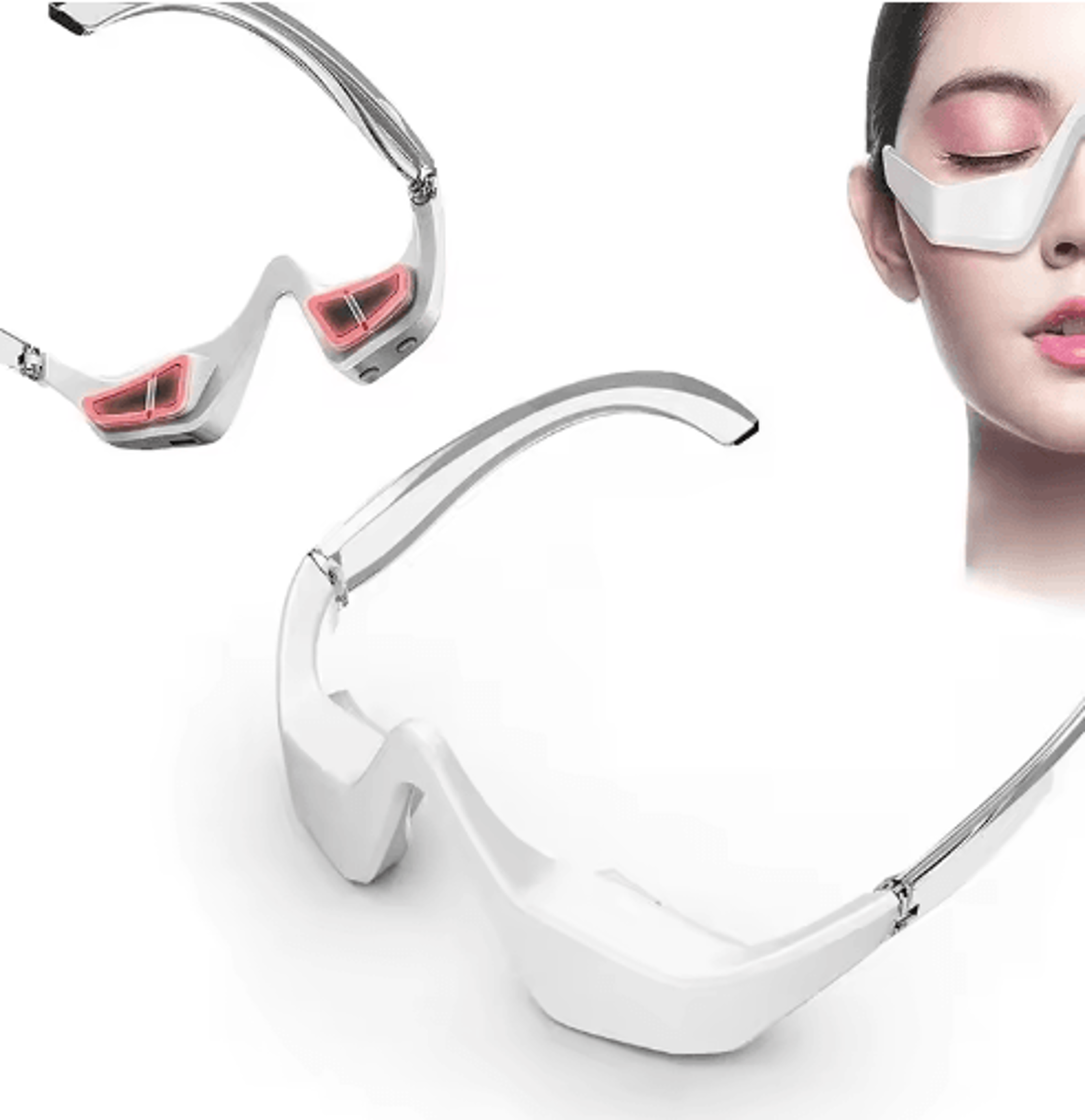 3d ems red light eye massager glasses – rechargeable eye care & relaxation device