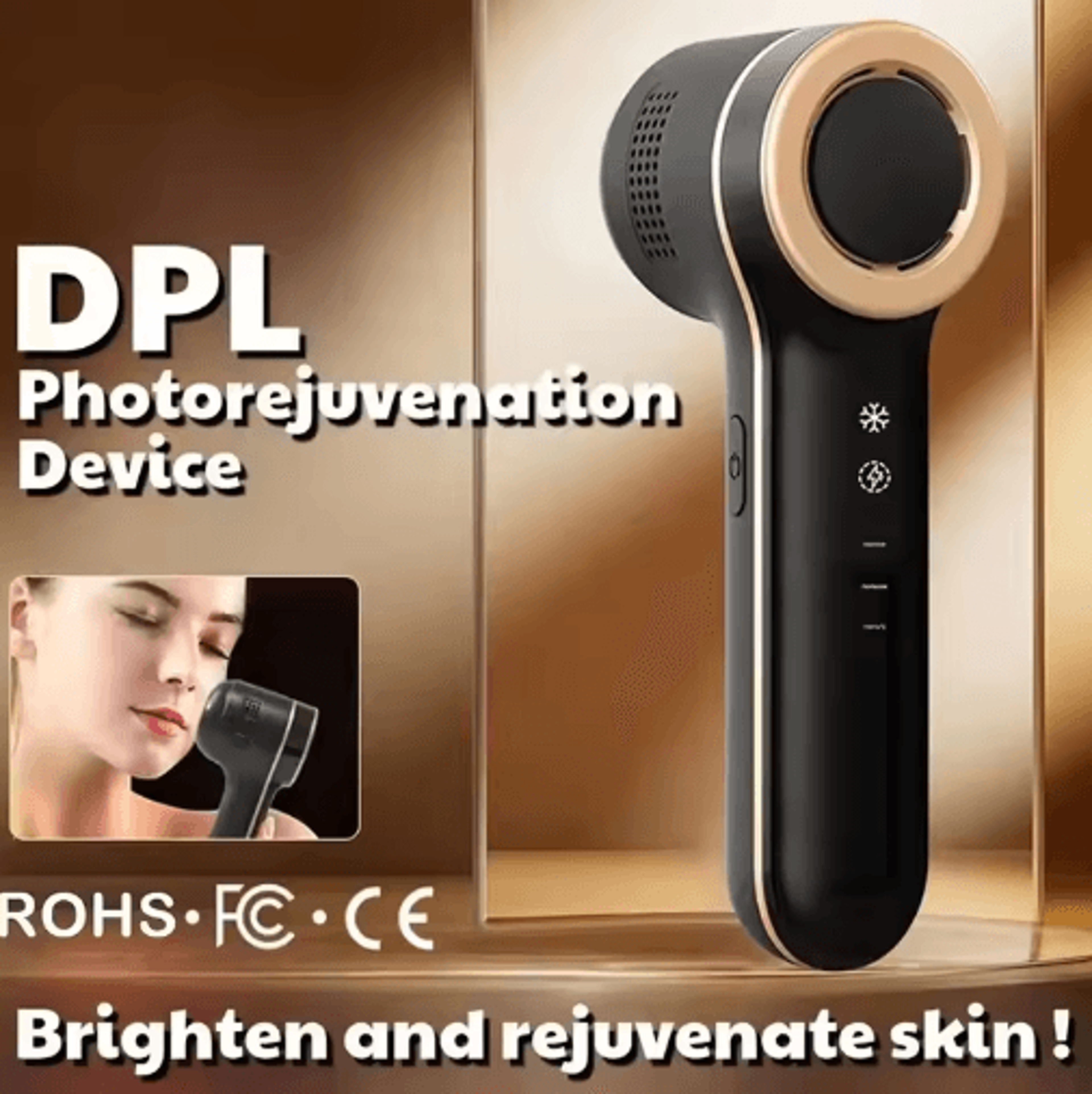 dpl skin rejuvenation device with cooling technology led facial beauty instrument