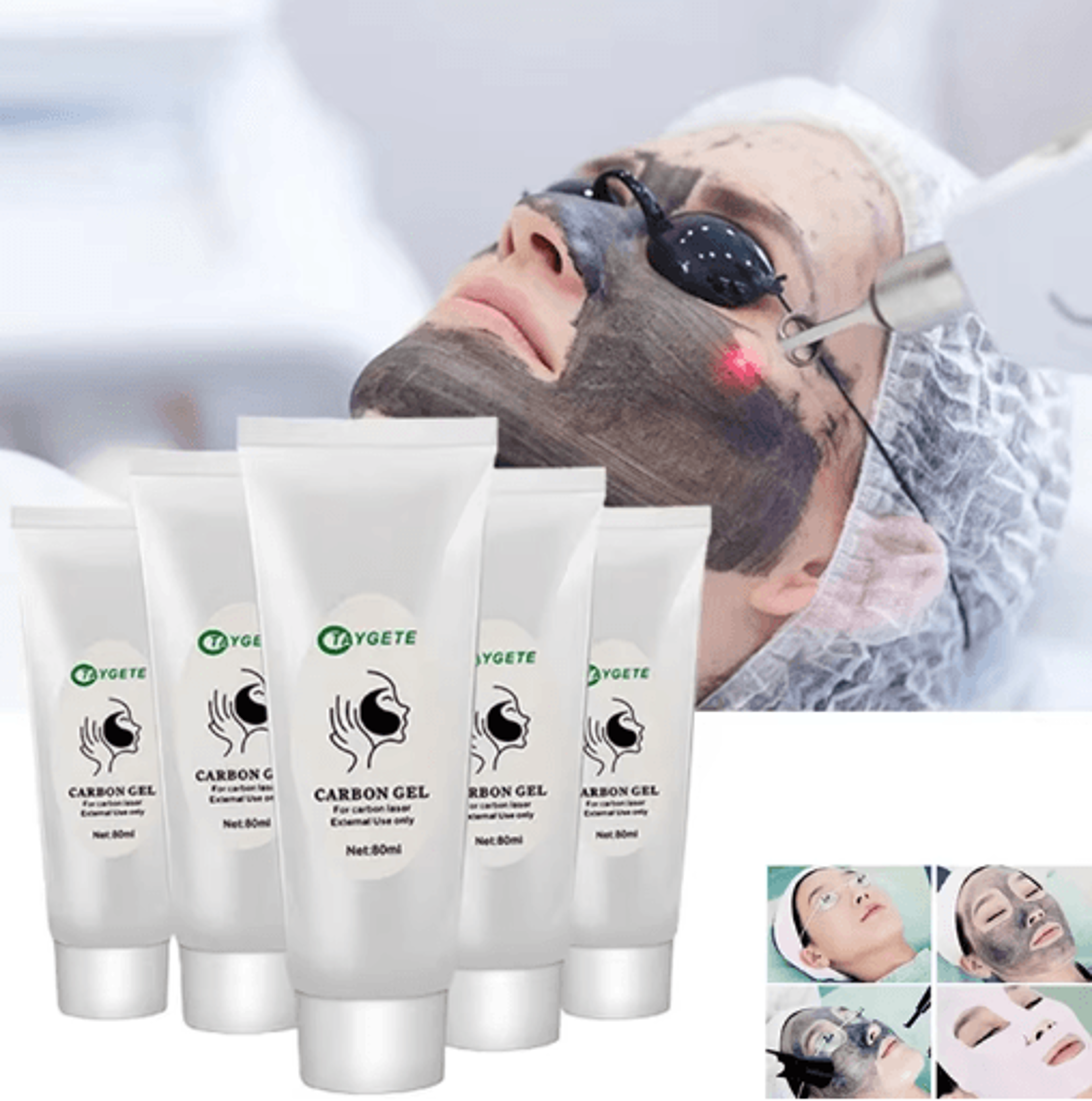 carbon gel mask for nd yag laser – deep cleansing facial peeling & hydrating skin care