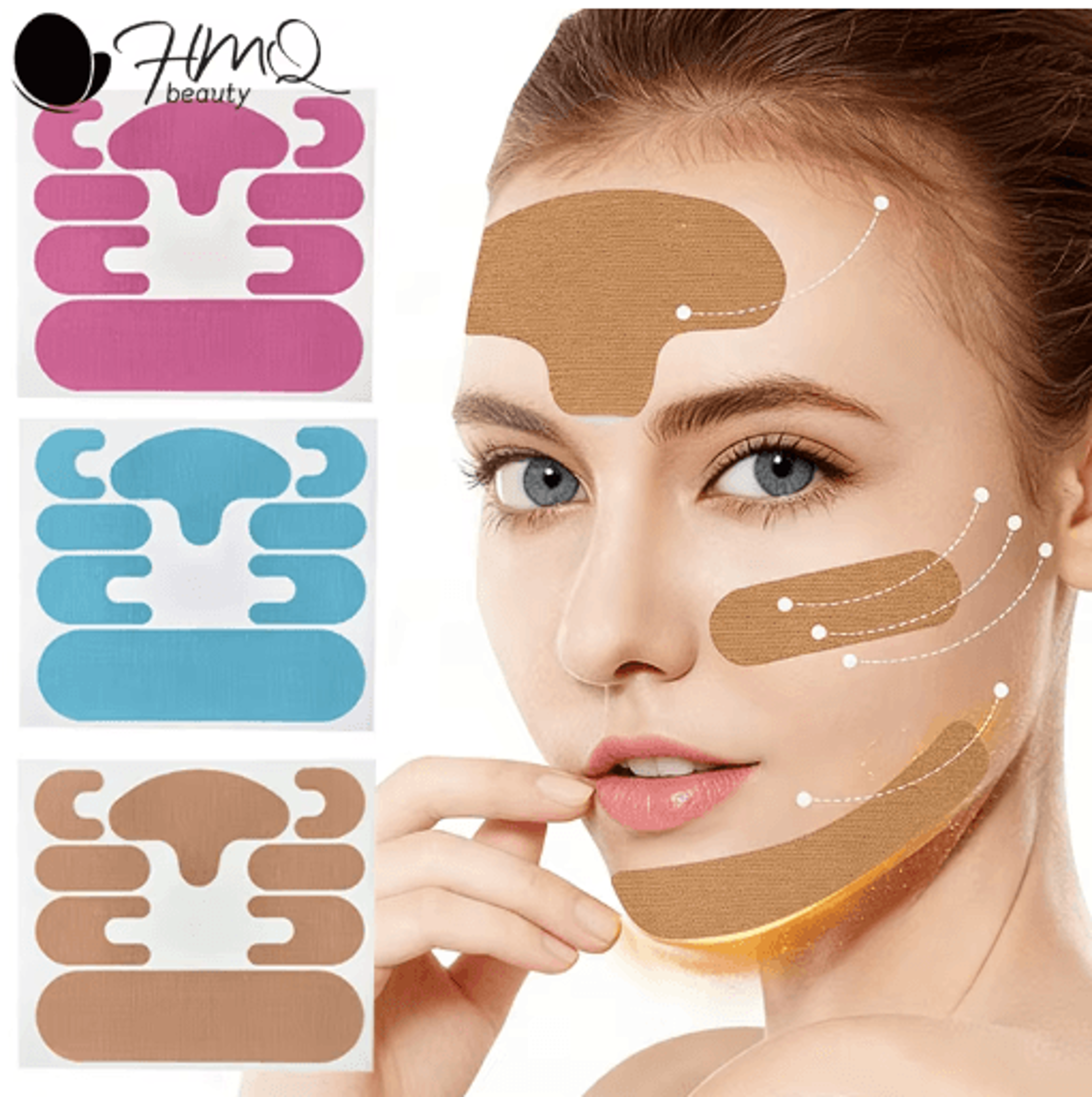 32pcs reusable silicone face patches – anti-wrinkle pads for forehead, neck & face care