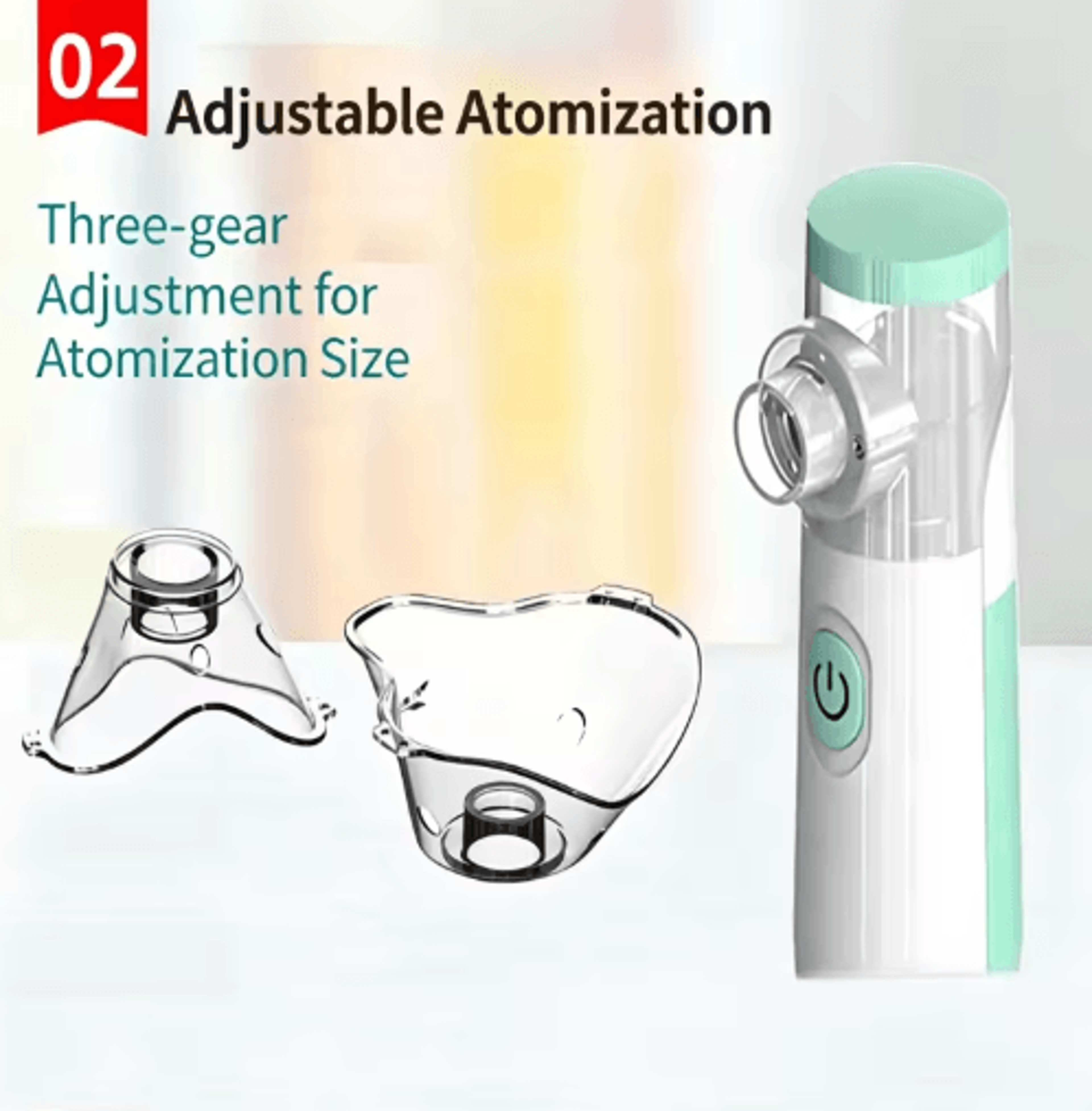 w303 portable mesh nebulizer – handheld ultrasonic inhaler with adult & child masks