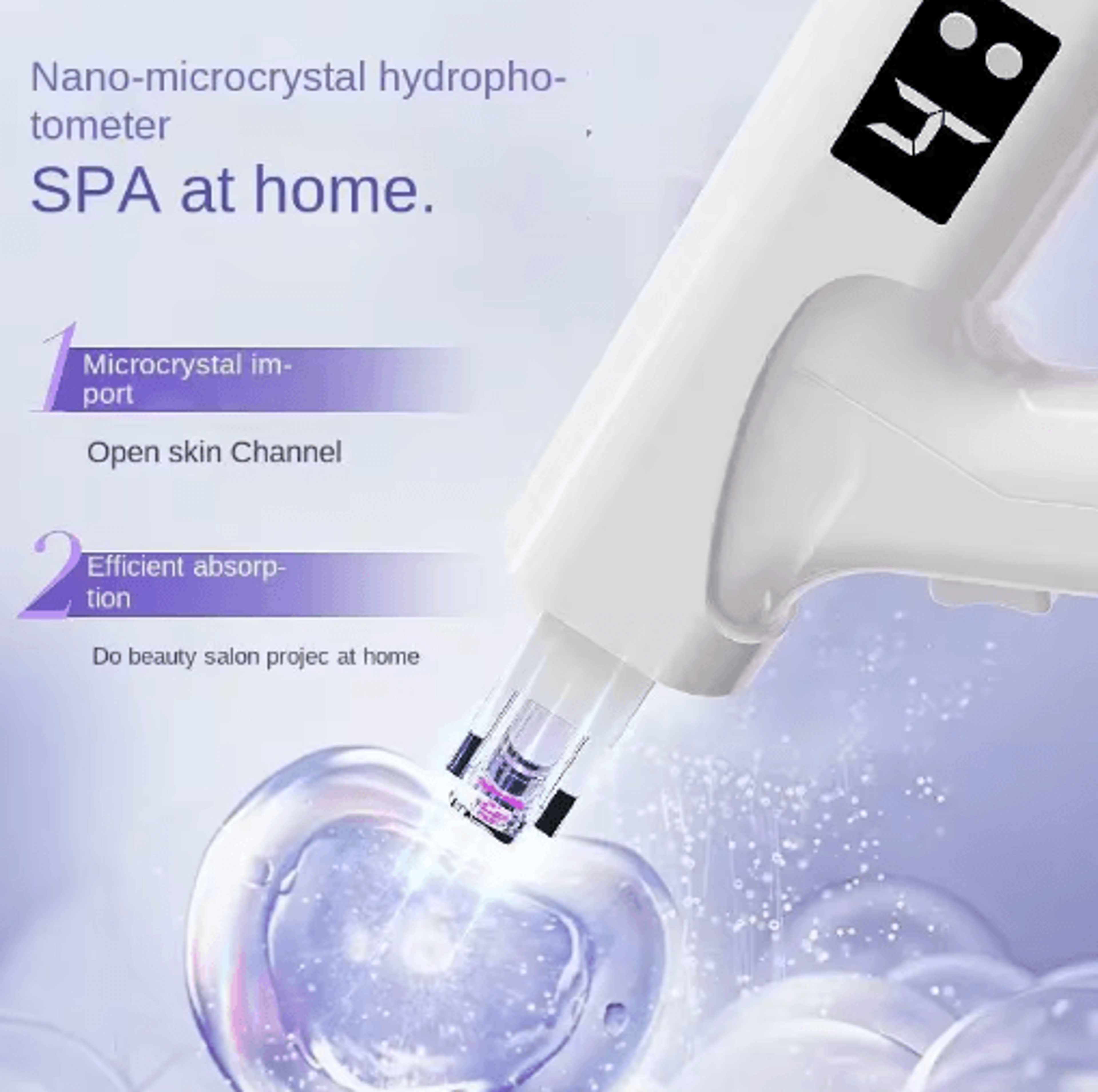 multifunction nano water gun – led facial beauty device for hydrating skin care