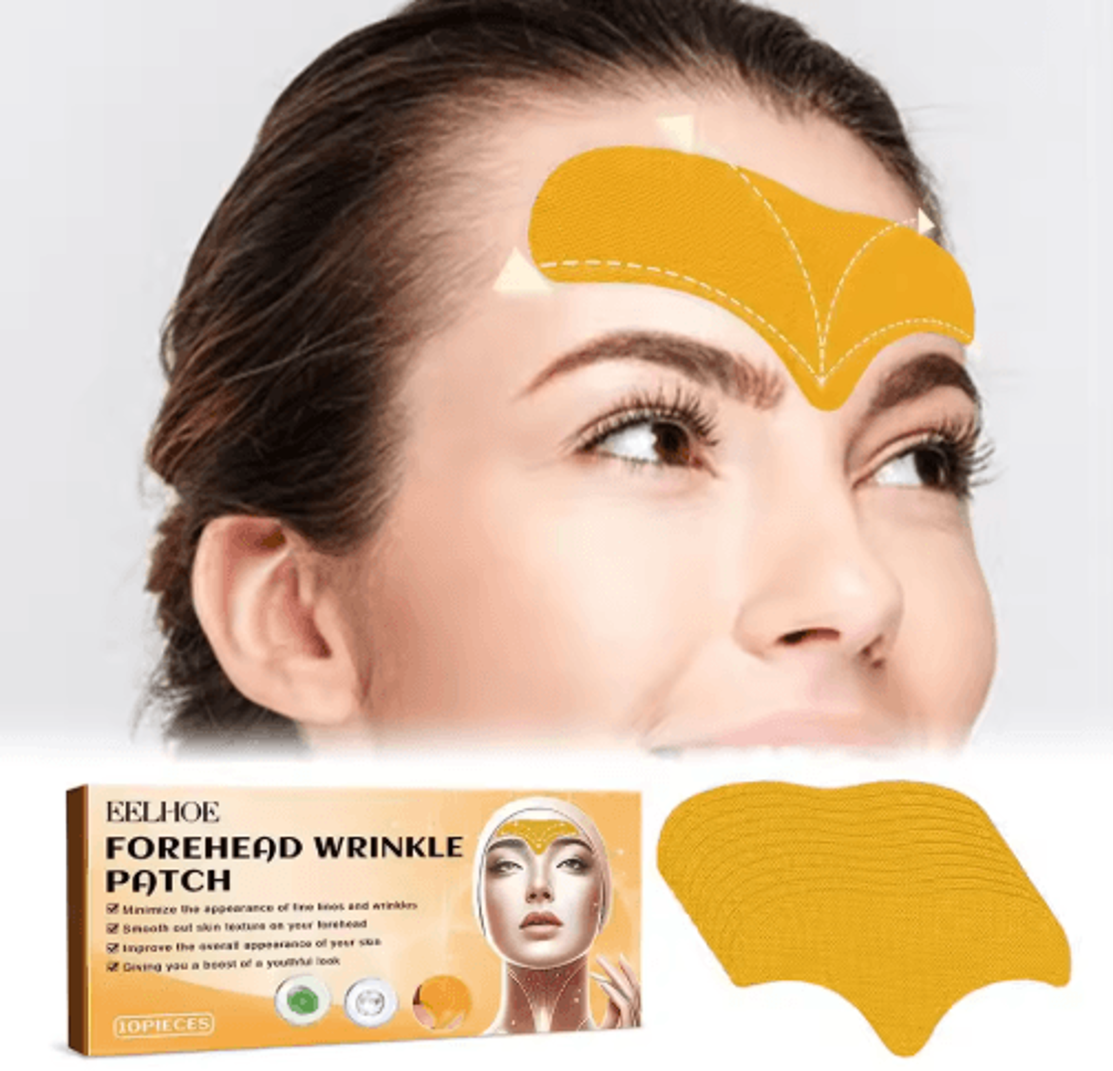 collagen forehead wrinkle patch – hydrogel forehead mask for smooth & hydrated skin