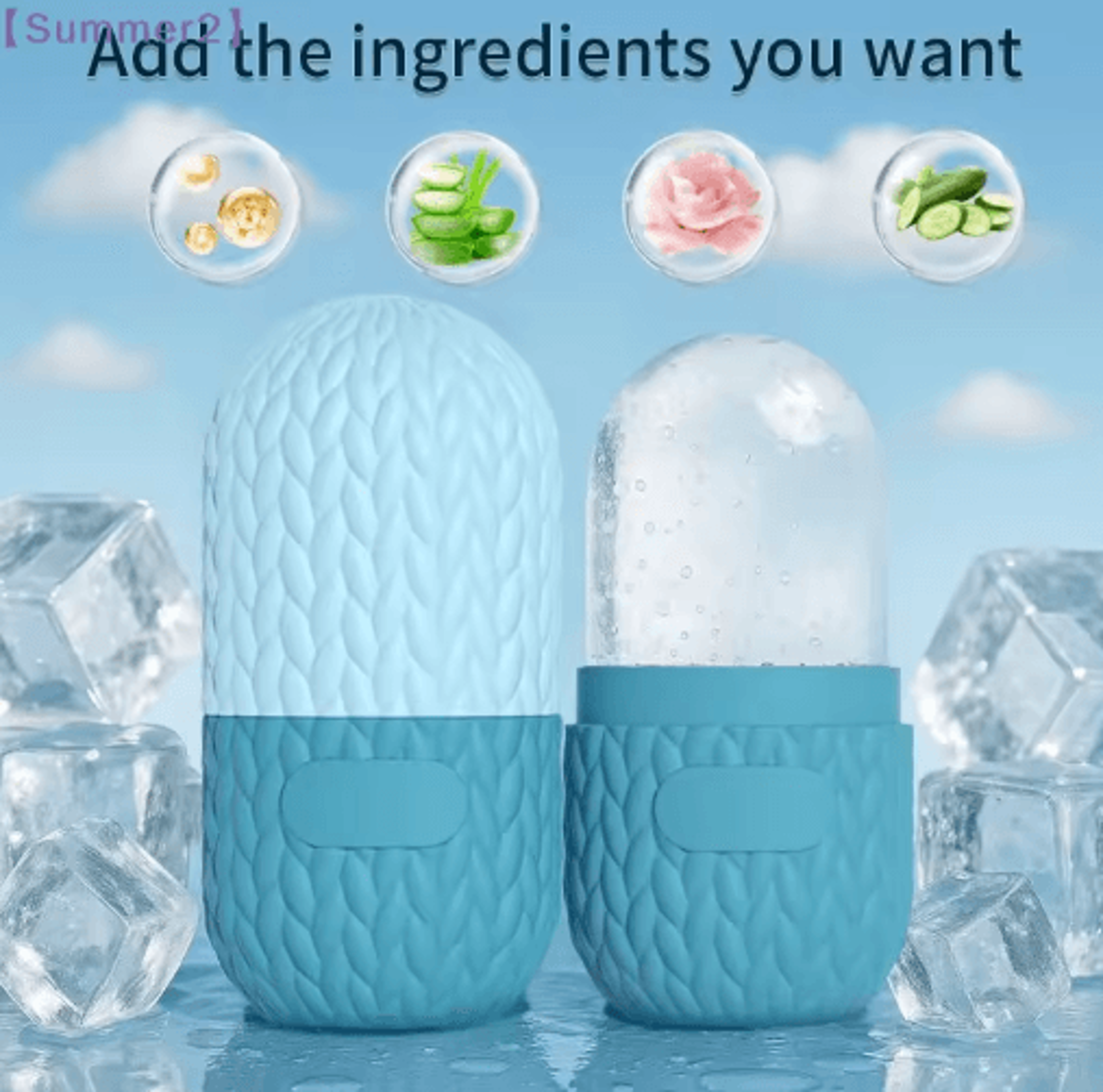 silicone face ice roller – reusable cold therapy beauty tool for refreshing skincare