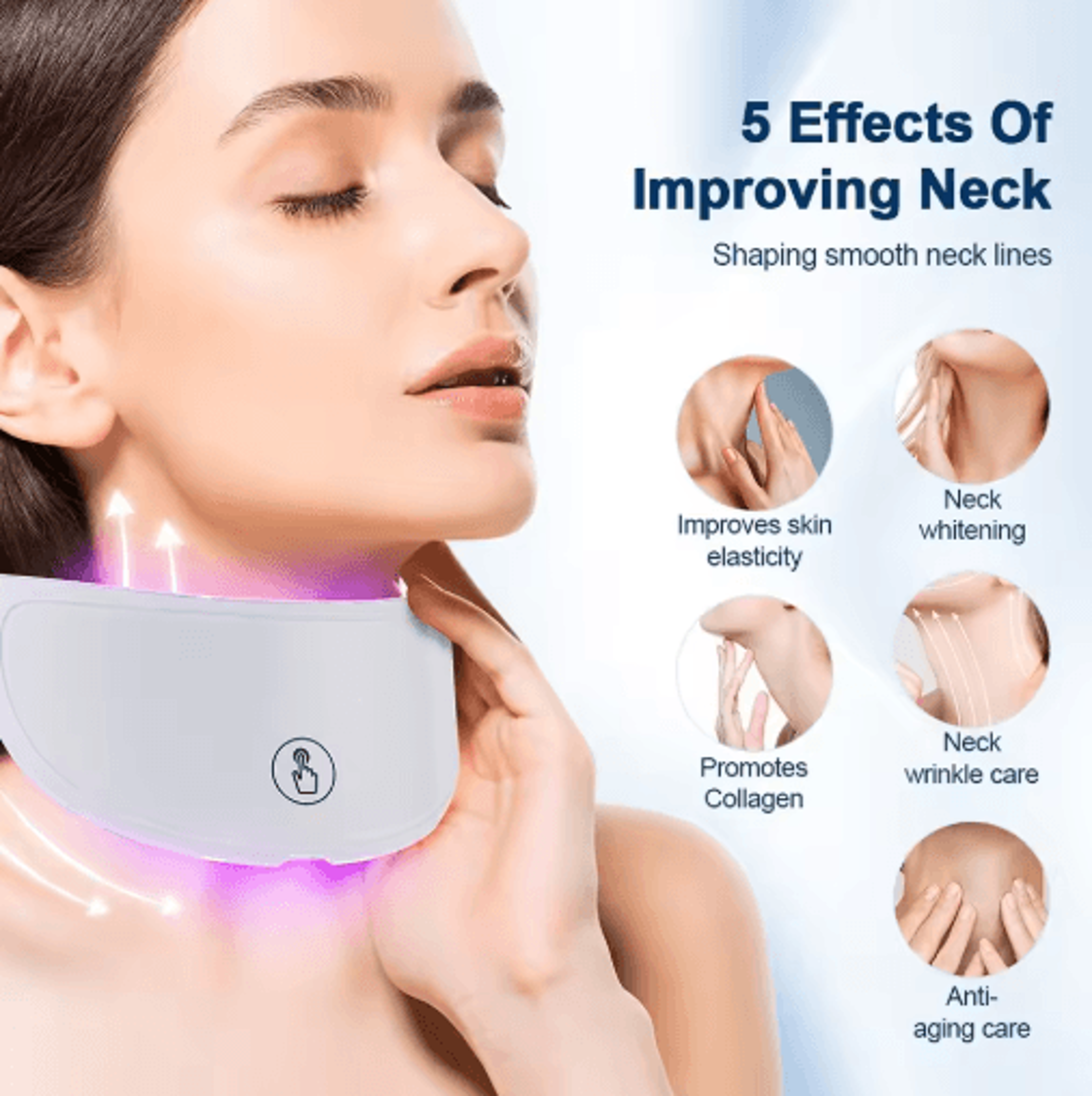 7-color led neck mask – photon light therapy beauty mask for neck skincare
