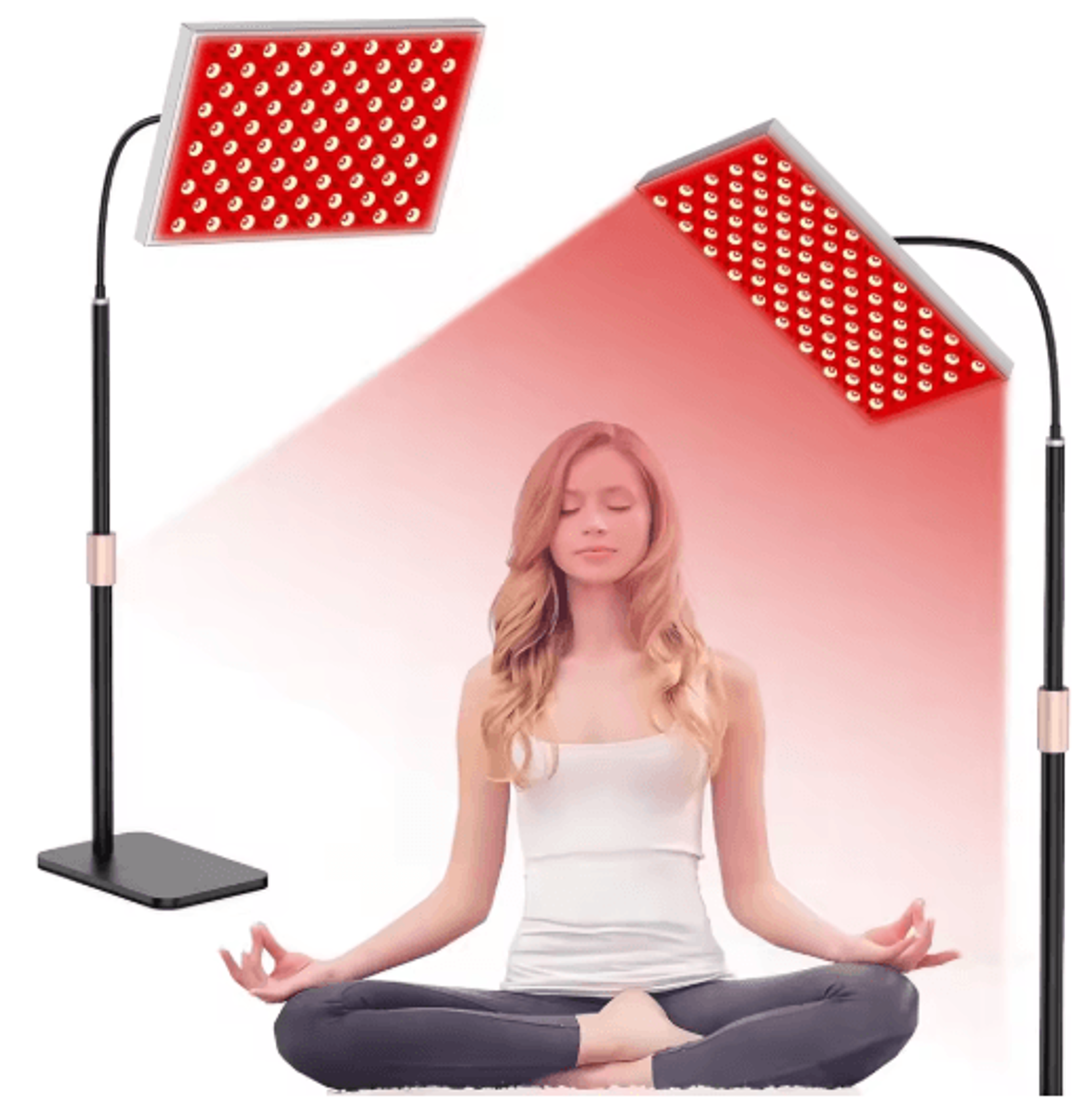 660nm & 850nm red light therapy lamp – nir led panel with adjustable stand