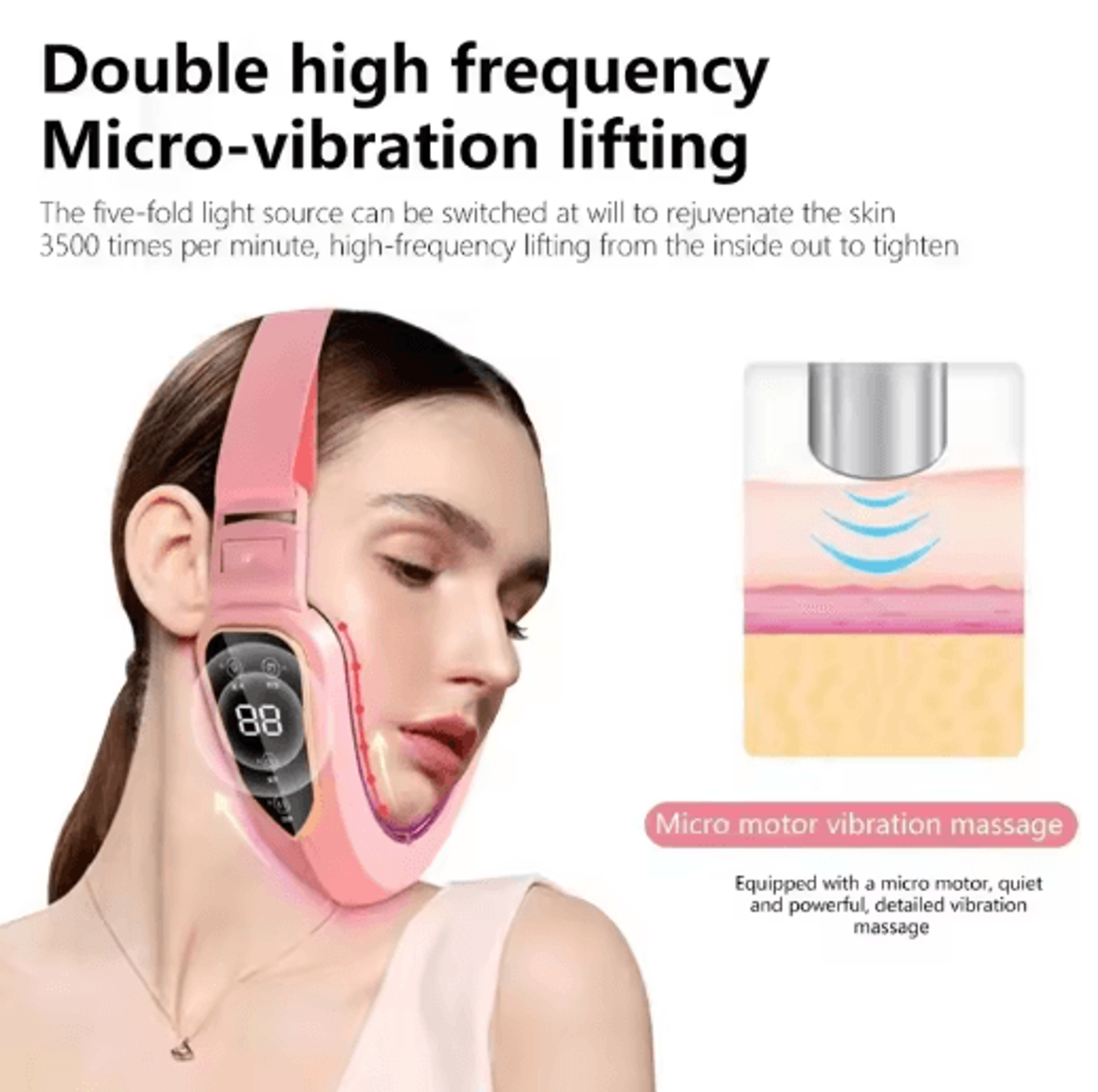 electric v-line facial massager – vibration face & neck beauty device for daily skincare