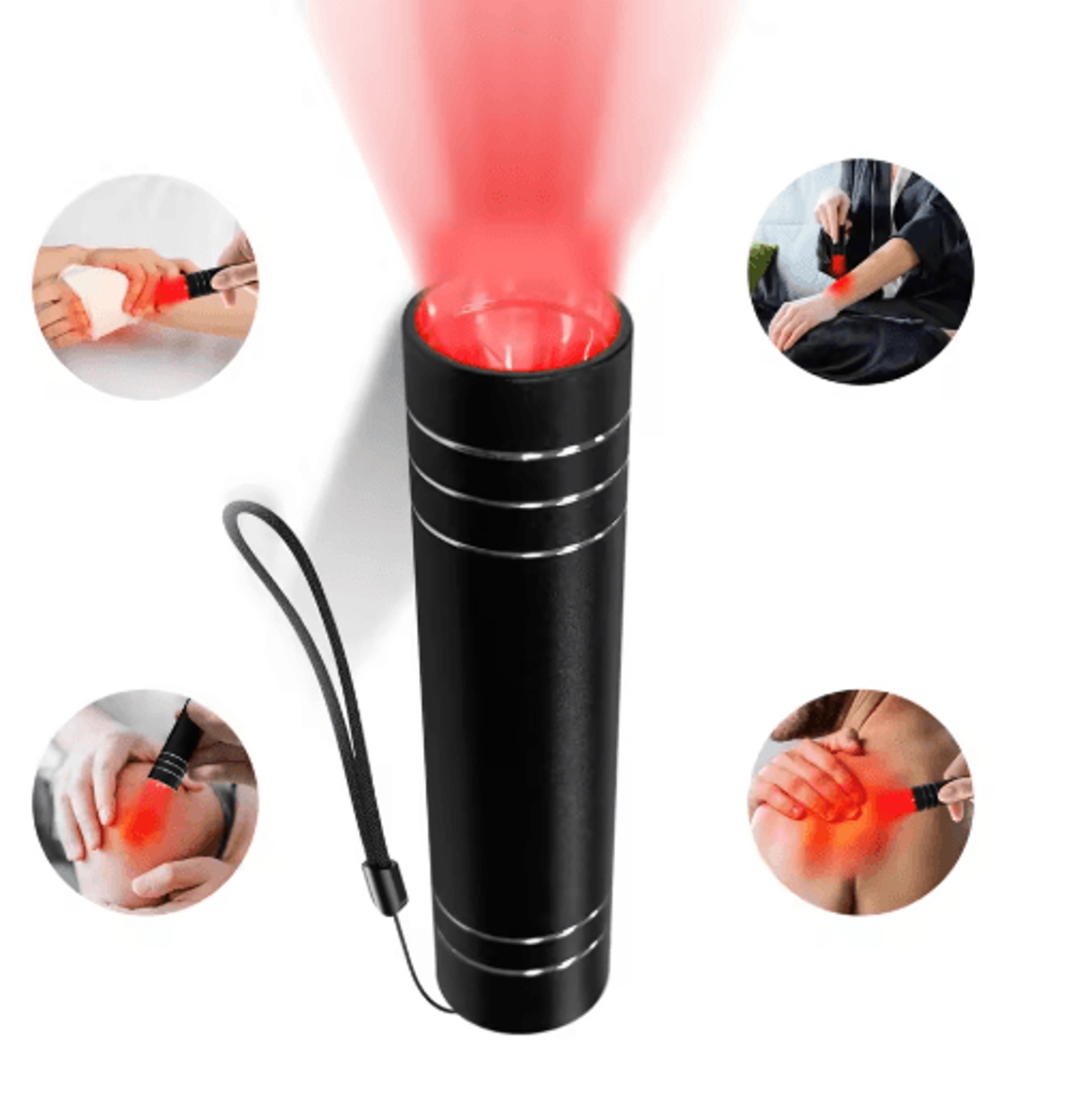 professional red & blue led light therapy flashlight – portable handheld light device