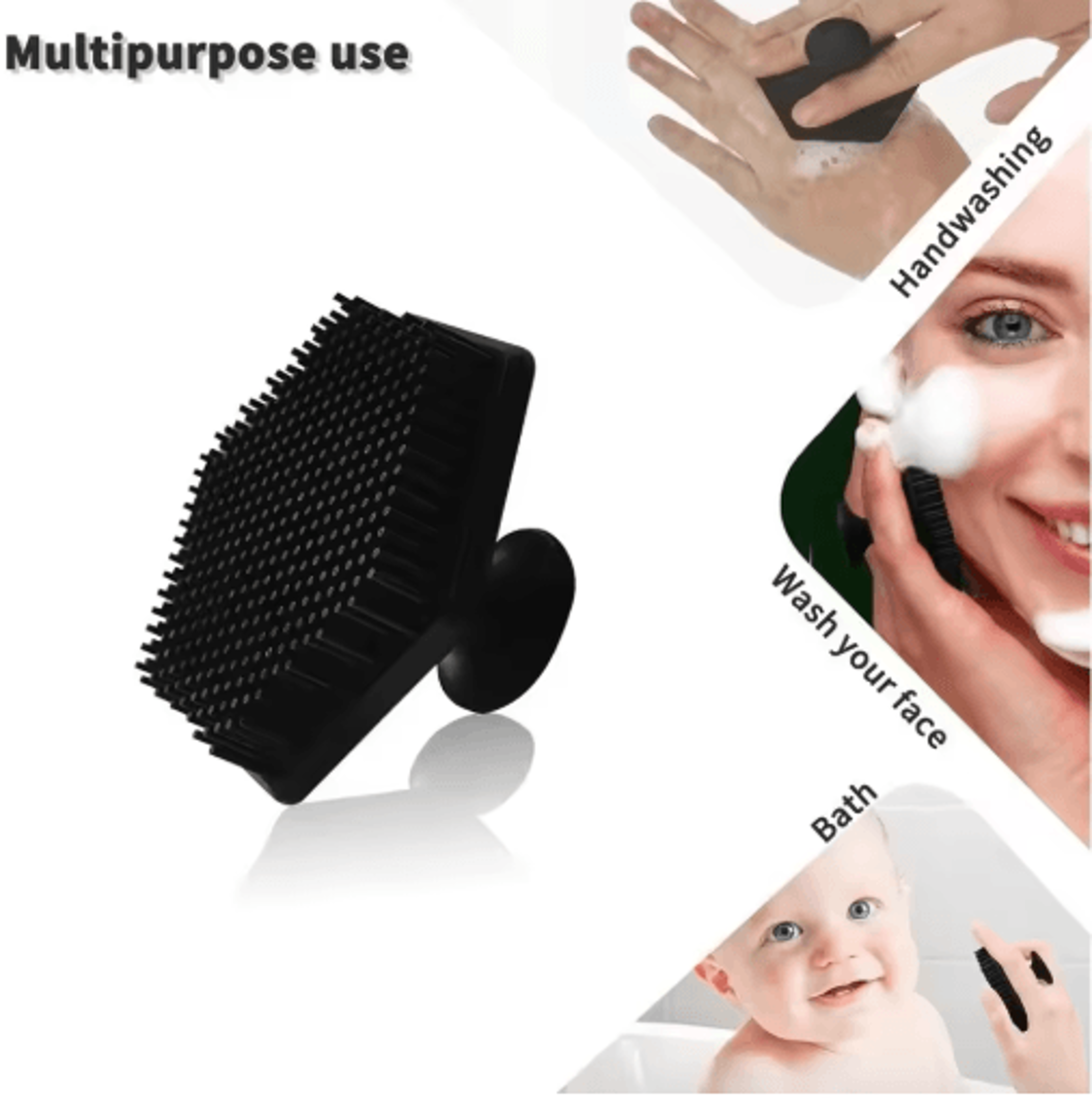 mini silicone facial cleansing brush – deep cleaning face scrubber & massage brush