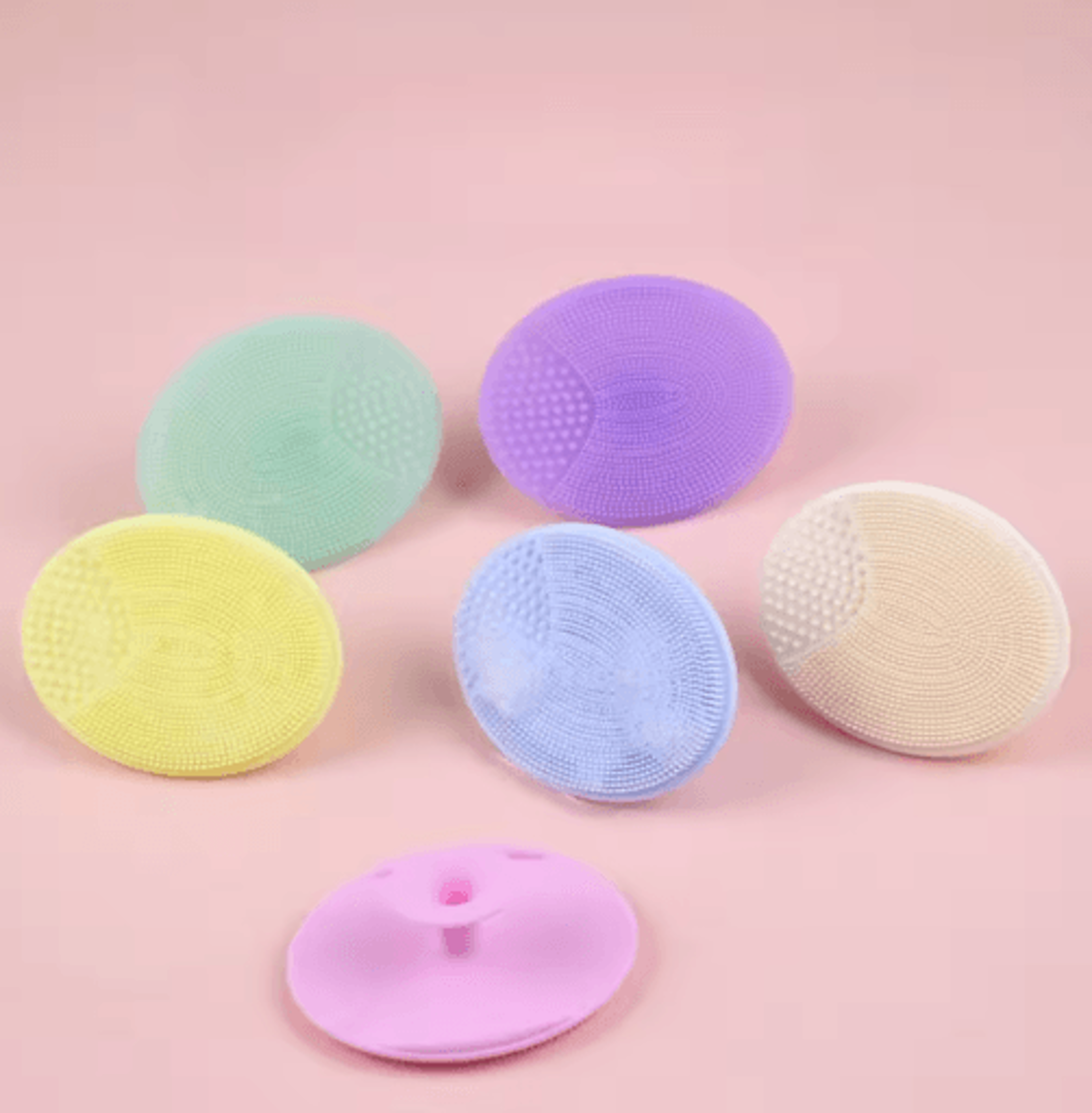 soft silicone face brush – manual facial cleansing & exfoliating massage brush
