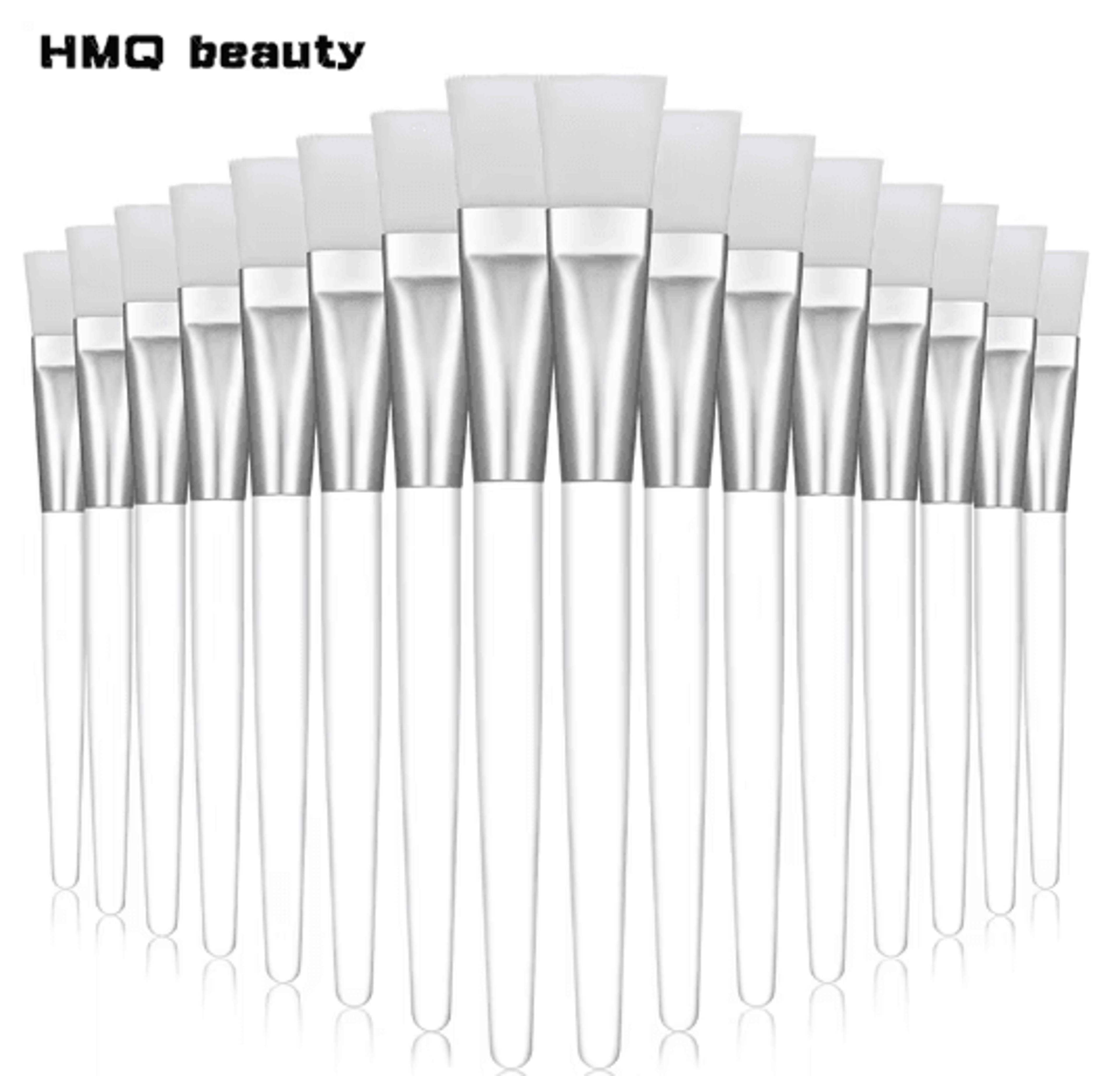 12-piece facial mask brush set – soft bristle crystal handle face mask applicators