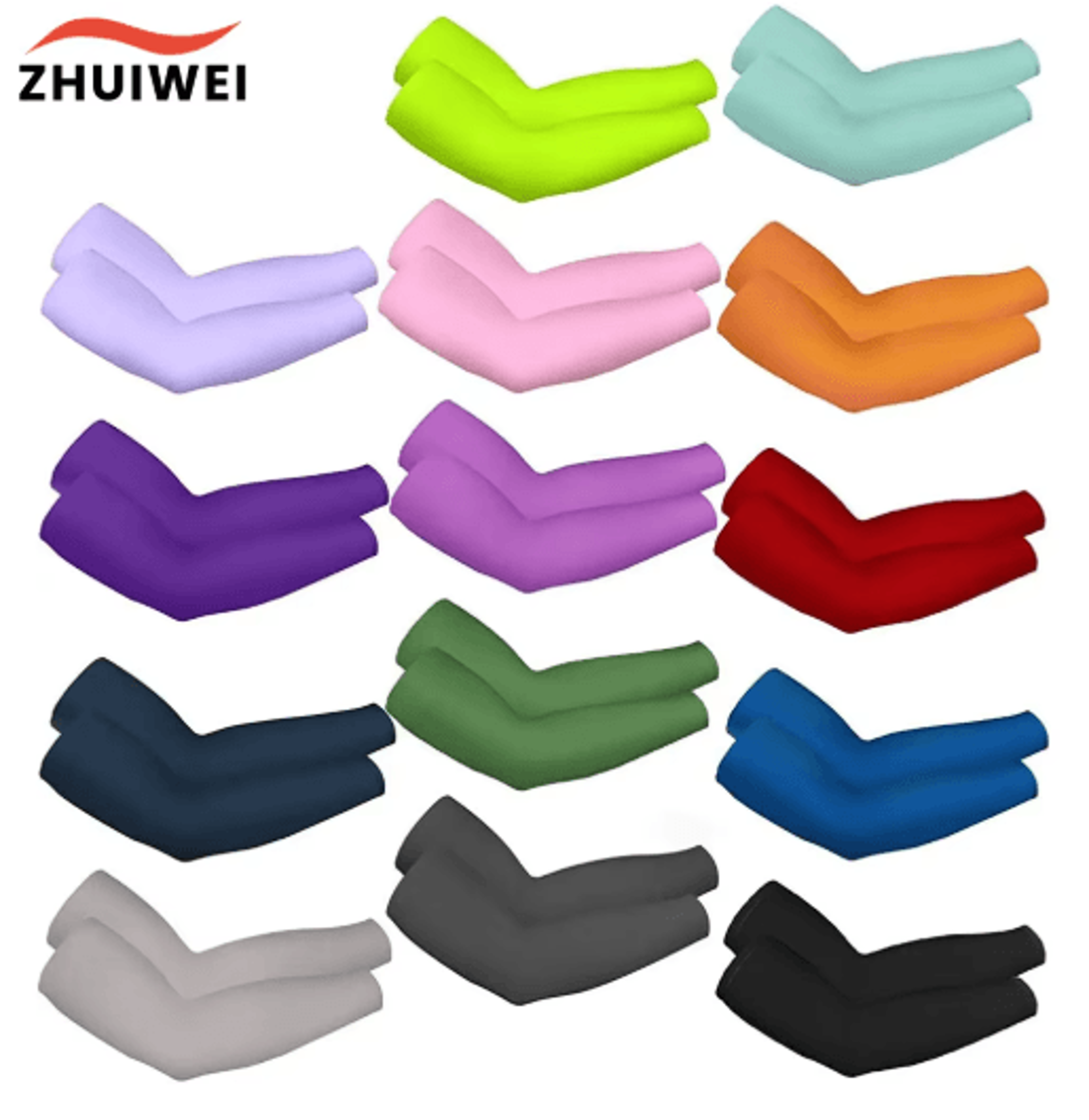 2-piece cooling arm sleeves – uv sun protection sports sleeves for running, cycling & outdoor activities