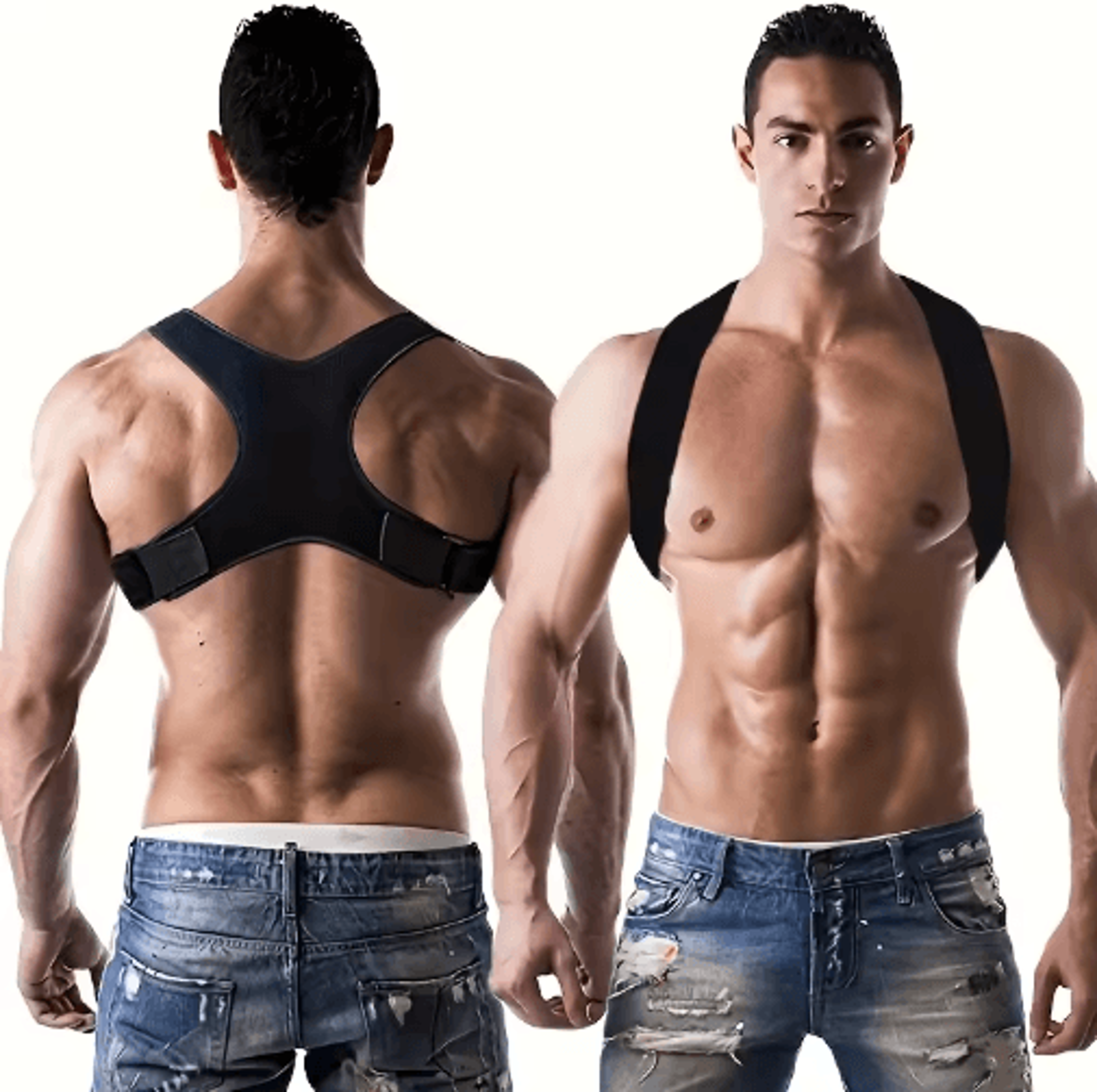 adjustable posture corrector back support belt – breathable ergonomic brace