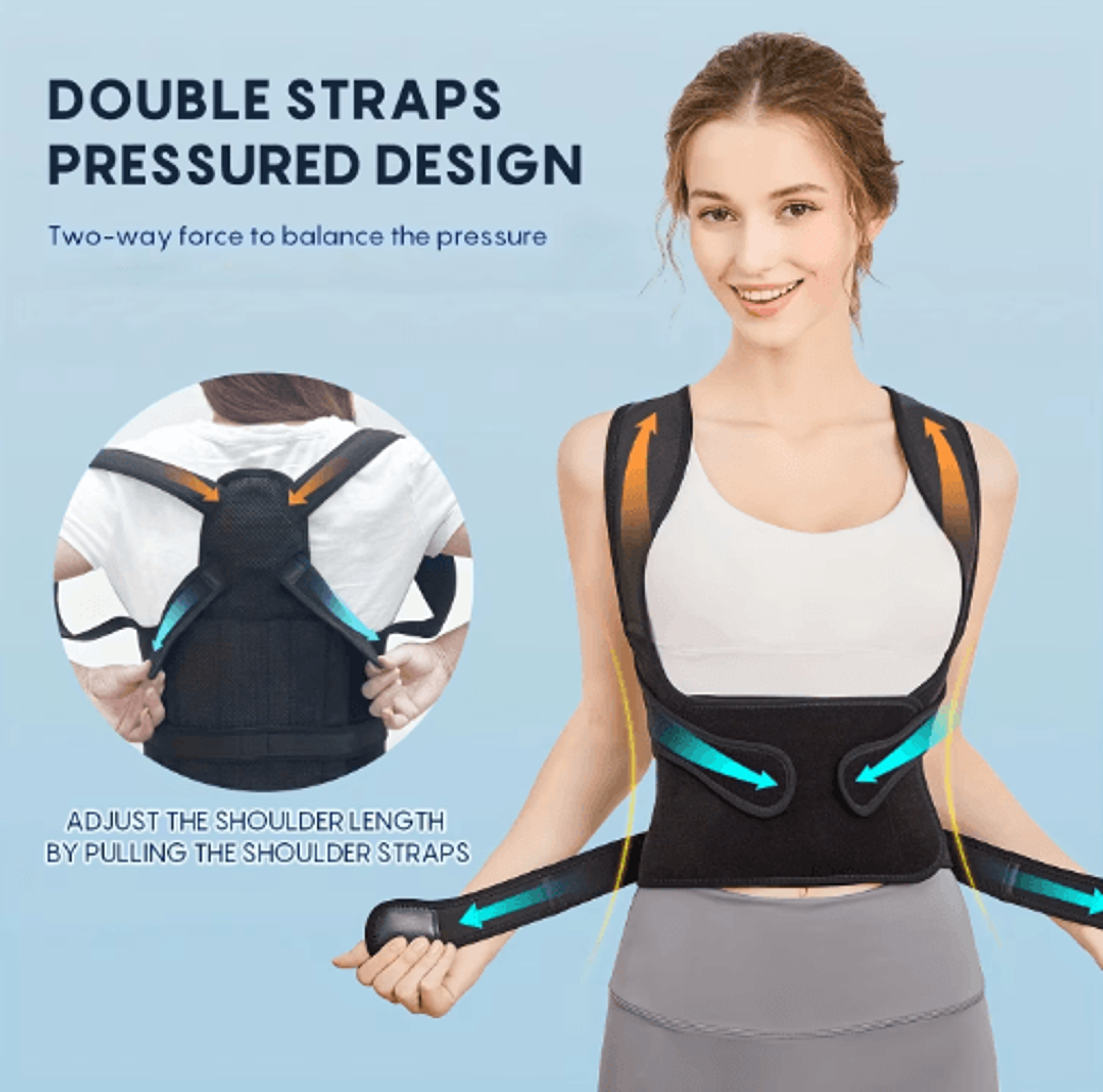 back brace & posture corrector – adjustable lightweight support for men & women
