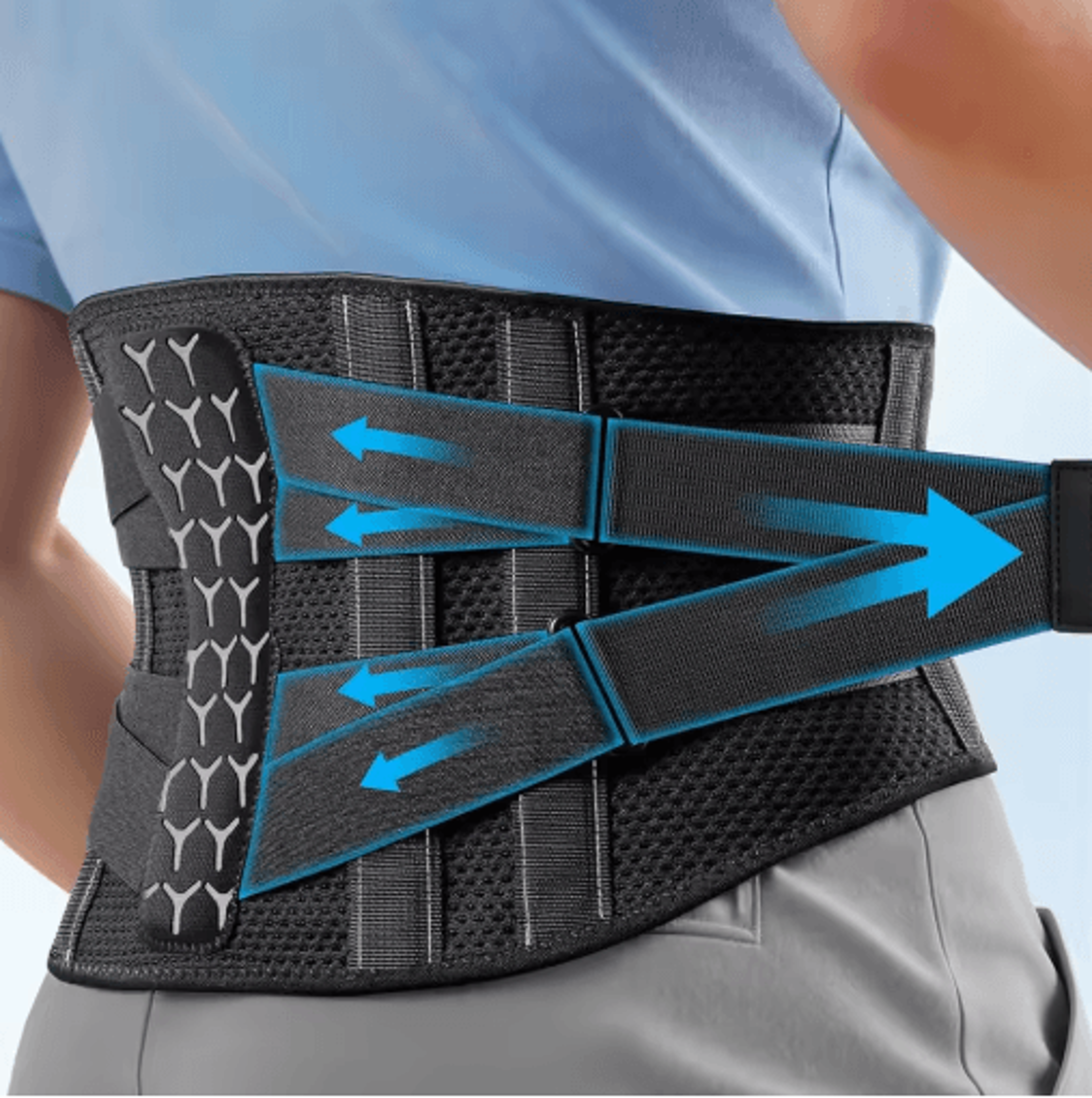 back brace – breathable adjustable lumbar support belt for work, daily activities & everyday comfort