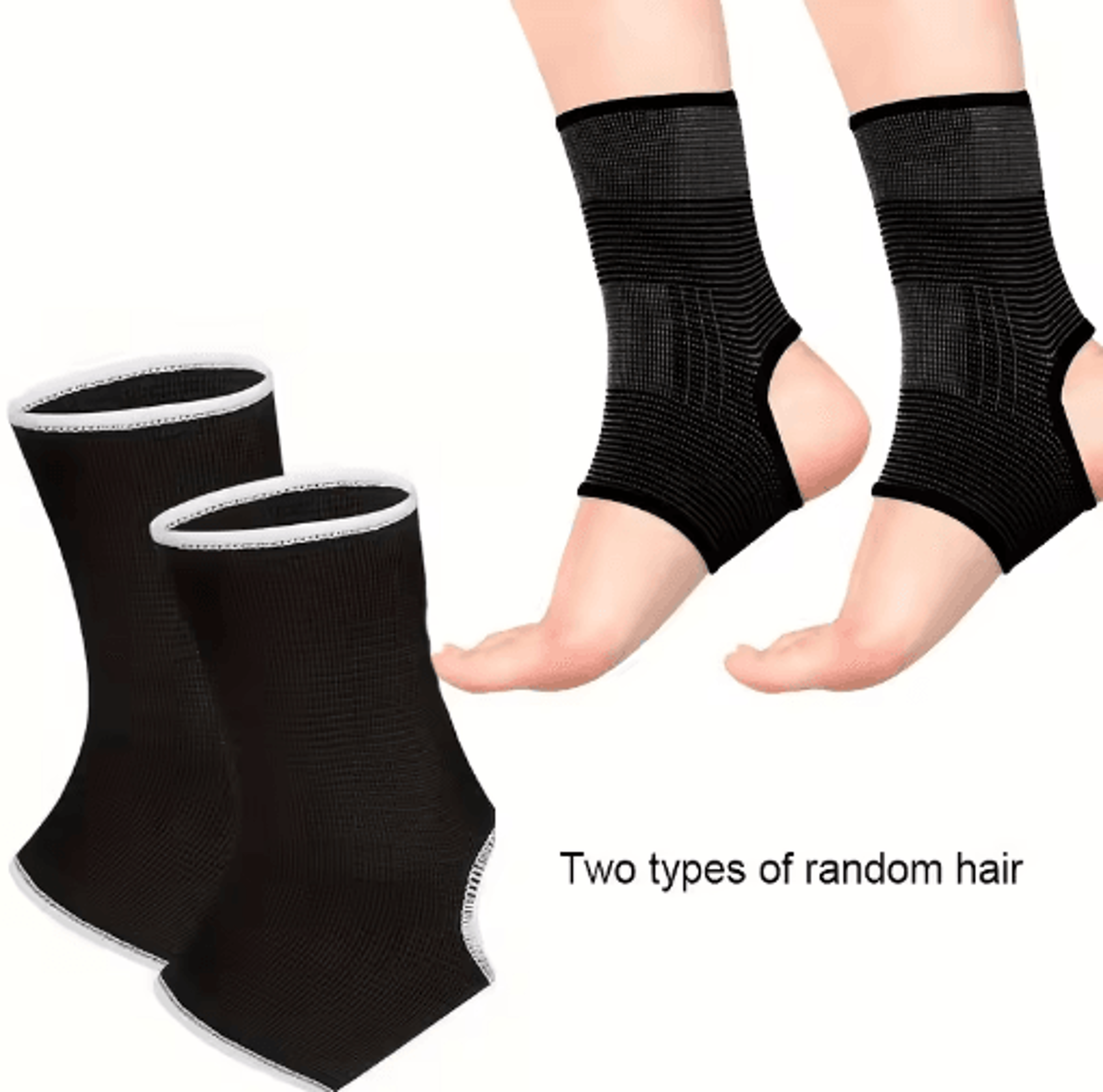 1 pair polyester ankle support sleeves – breathable compression ankle brace for men & women