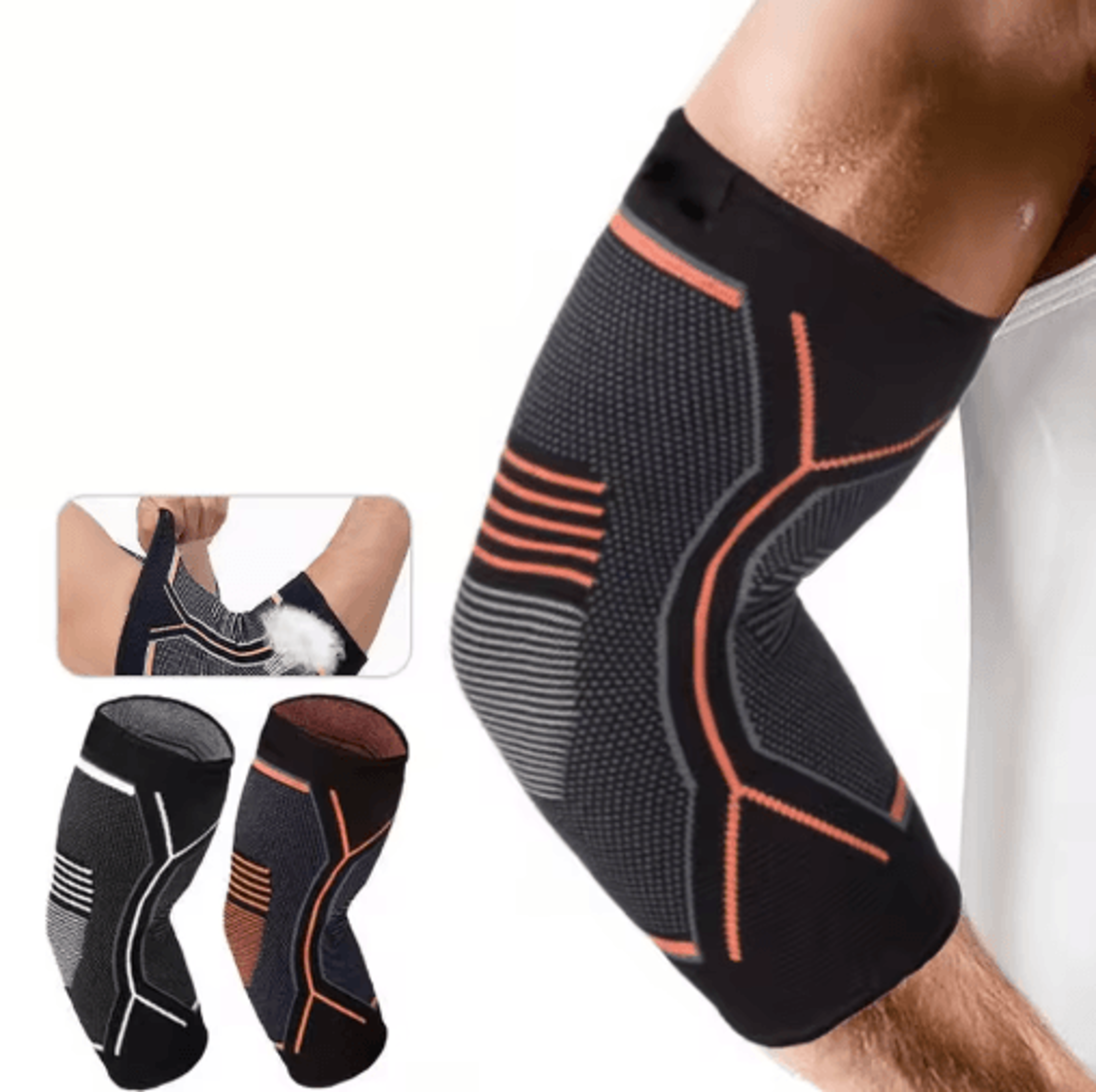 adjustable compression elbow brace – breathable support sleeve for fitness, sports & everyday activities