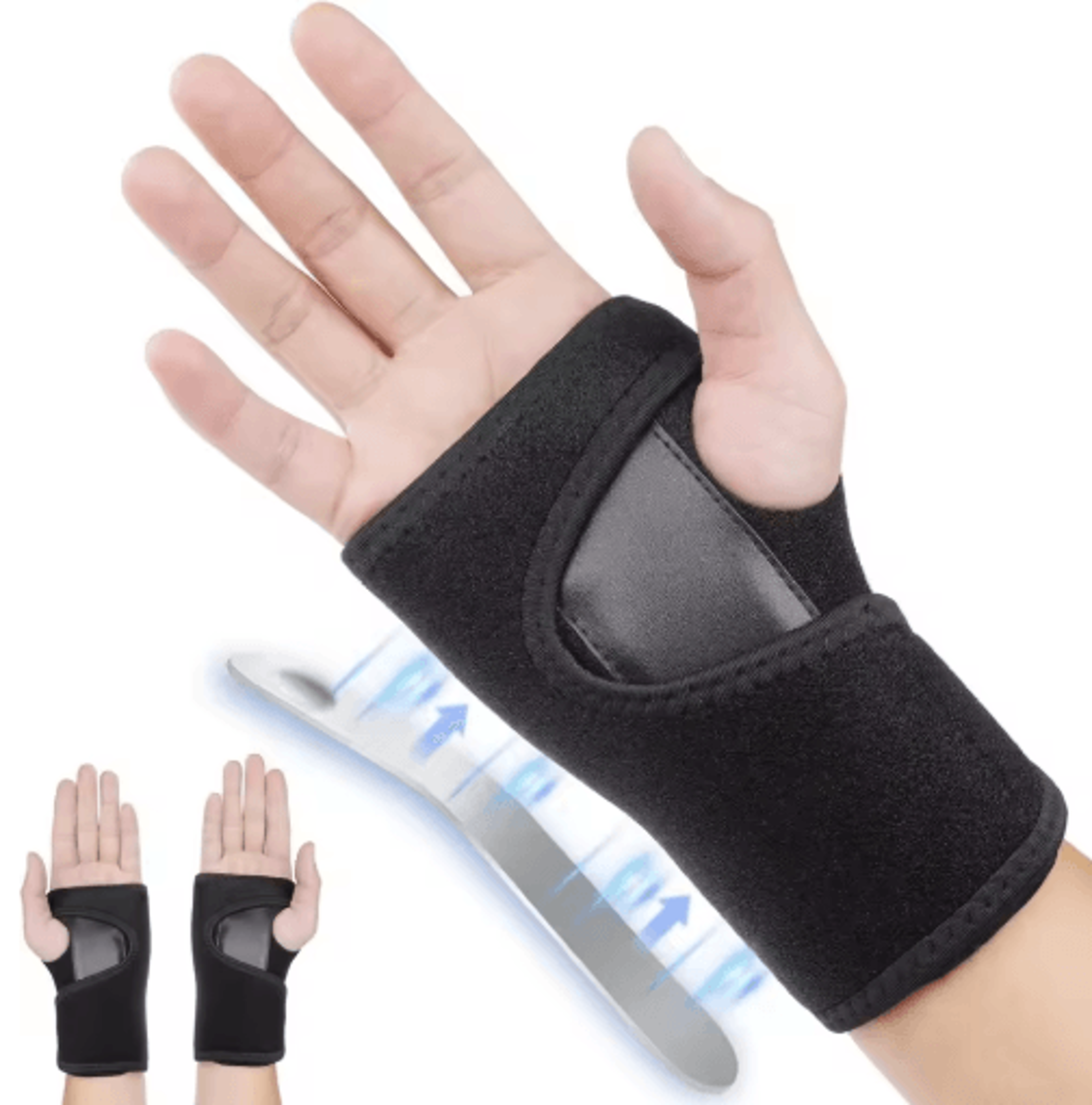adjustable wrist splint – comfortable wrist support brace for left or right hand