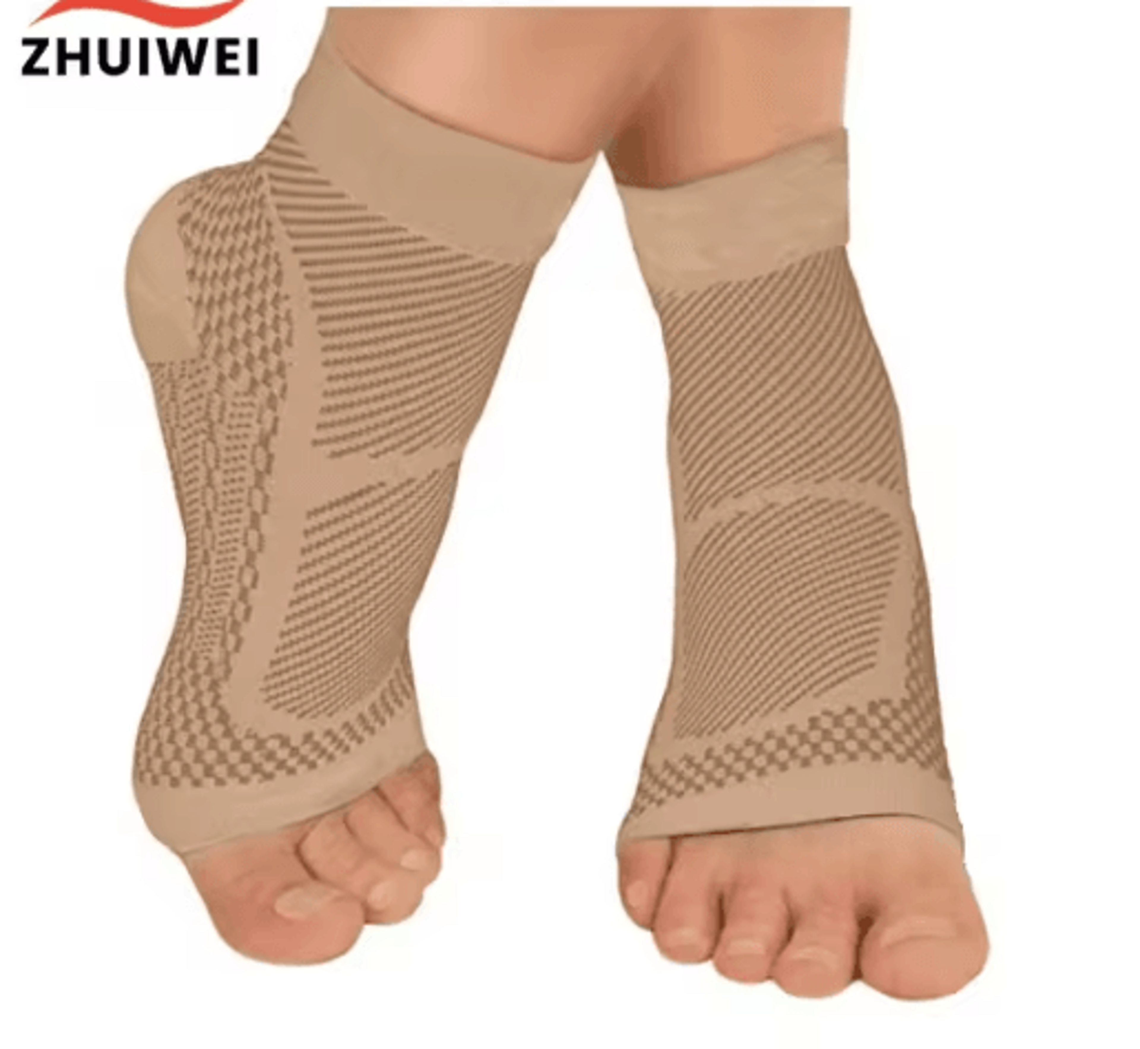 1 pair ankle compression sleeve with arch support – breathable ankle brace for sports & everyday wear