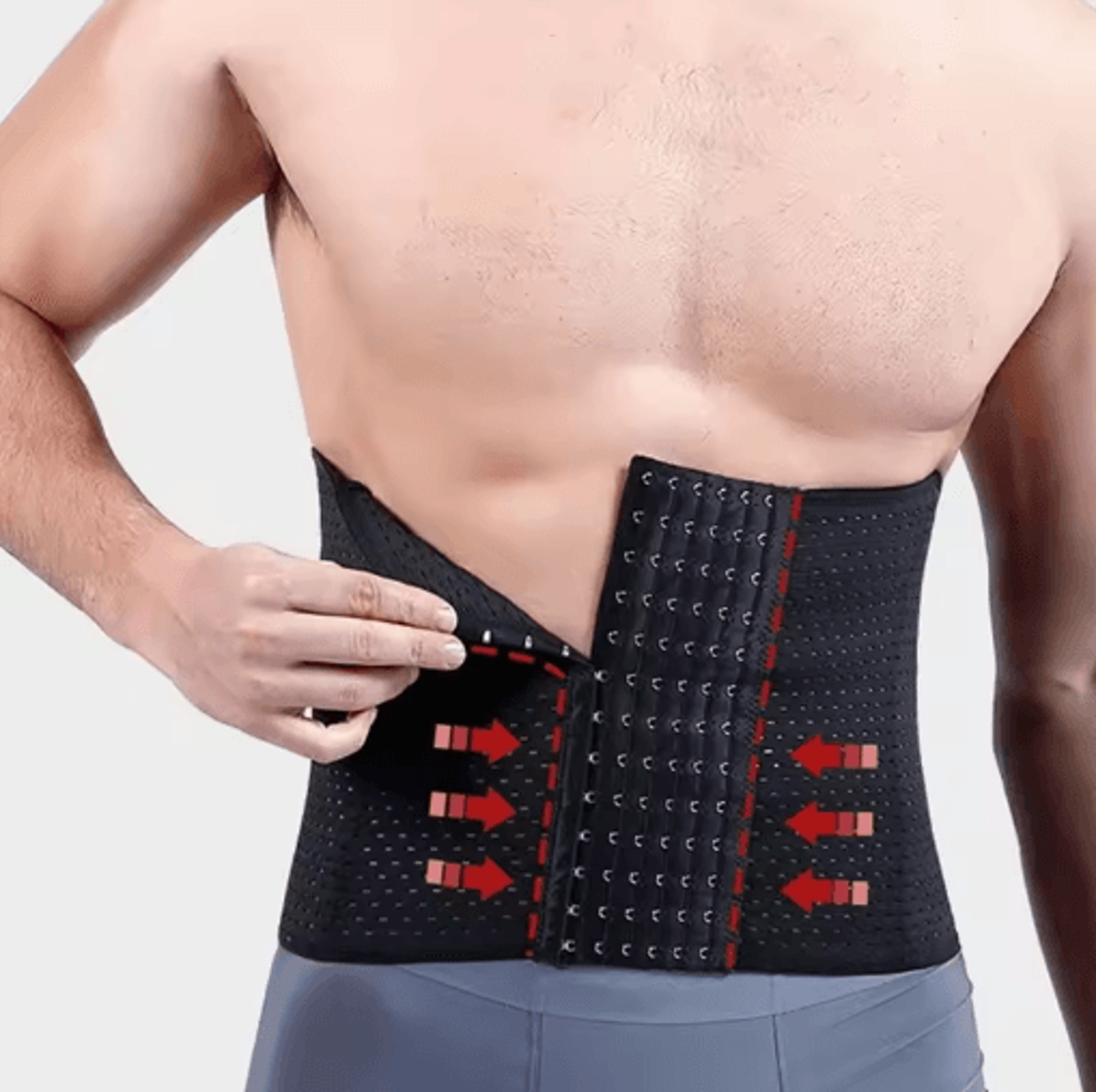 men's waist trainer body shaper – compression tummy control belt for fitness & everyday wear
