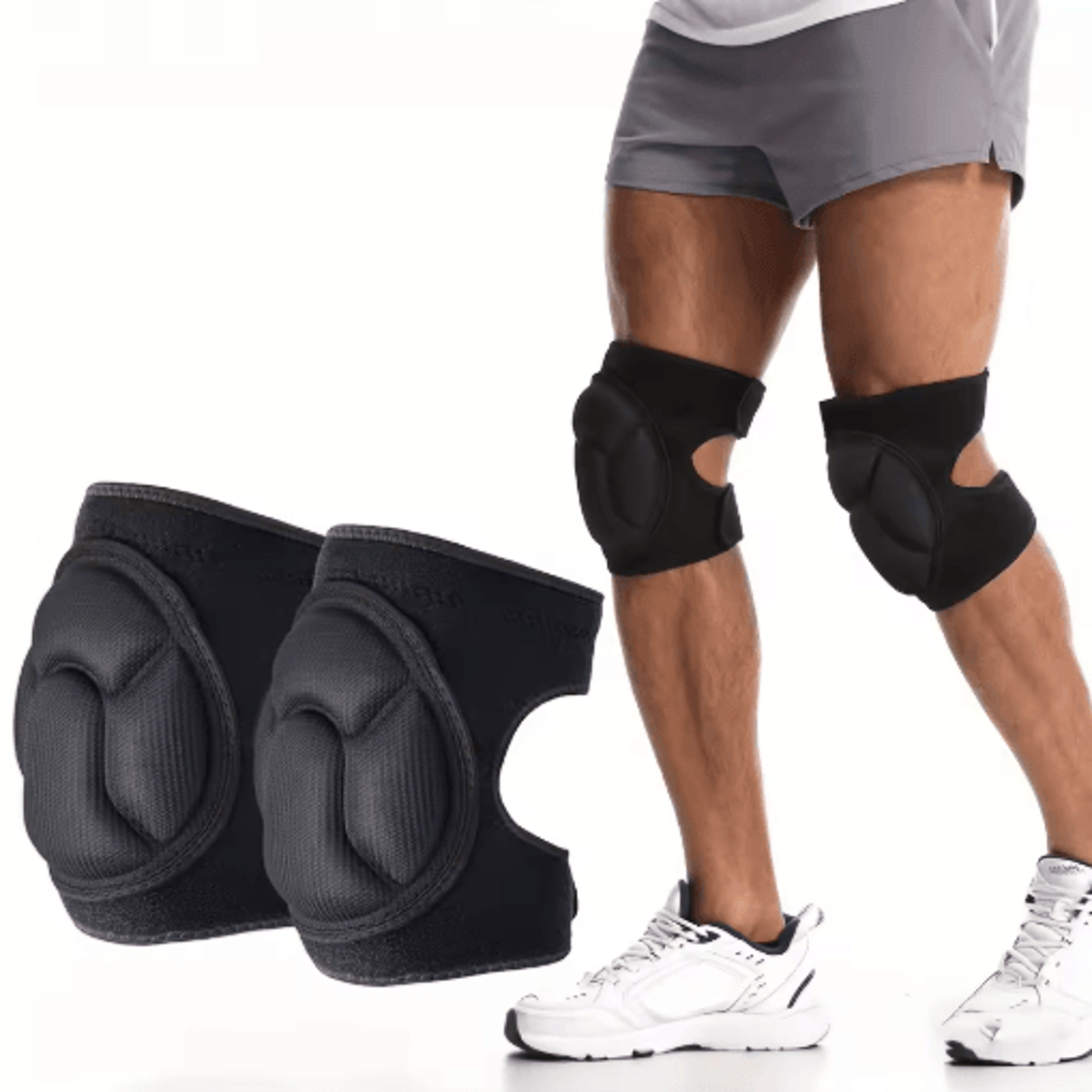 1-piece thick work knee pad – cushioned foam knee protector for gardening, flooring & sports