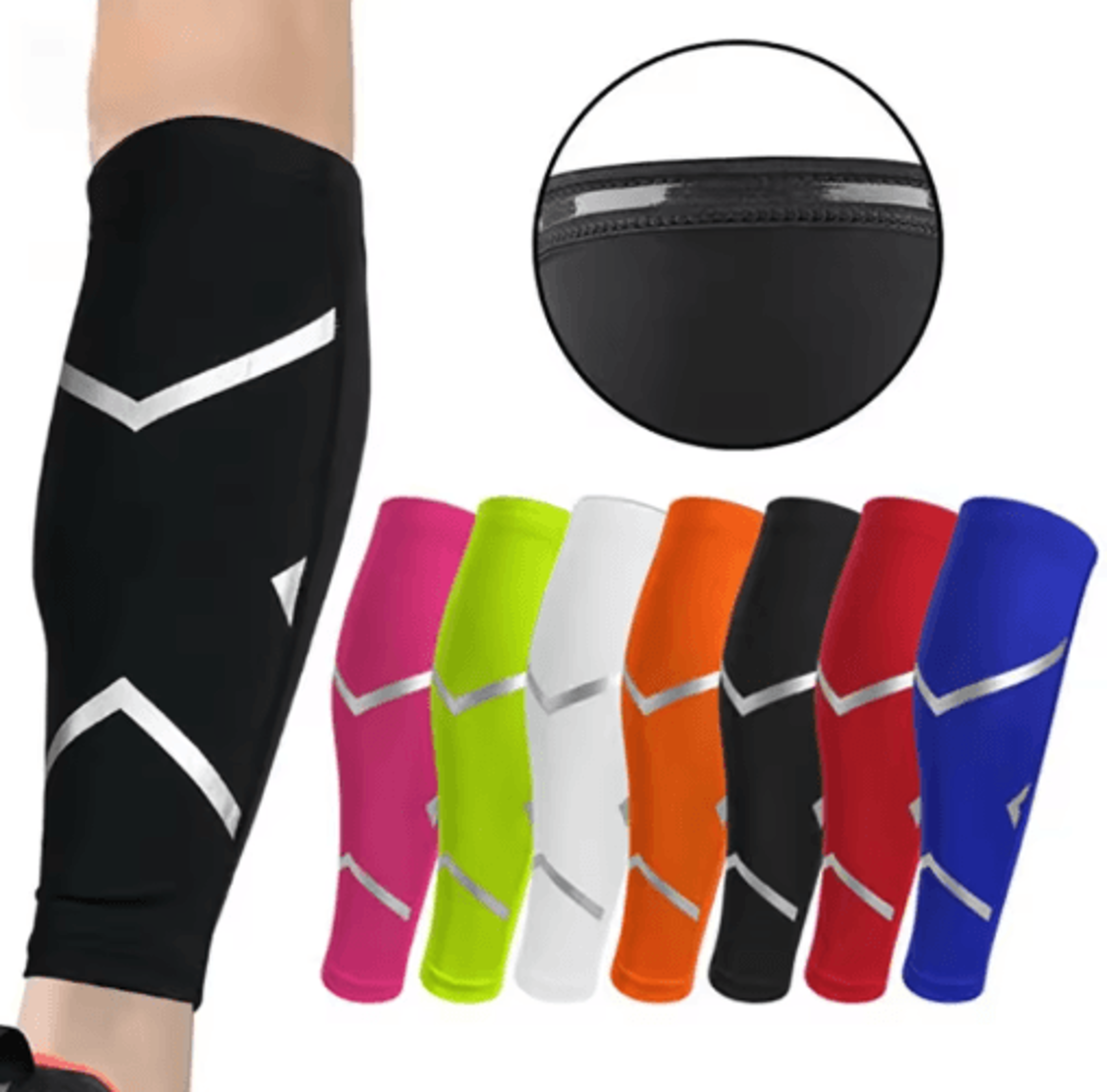 1-piece calf compression sleeve – footless leg compression sleeve for sports & everyday wear
