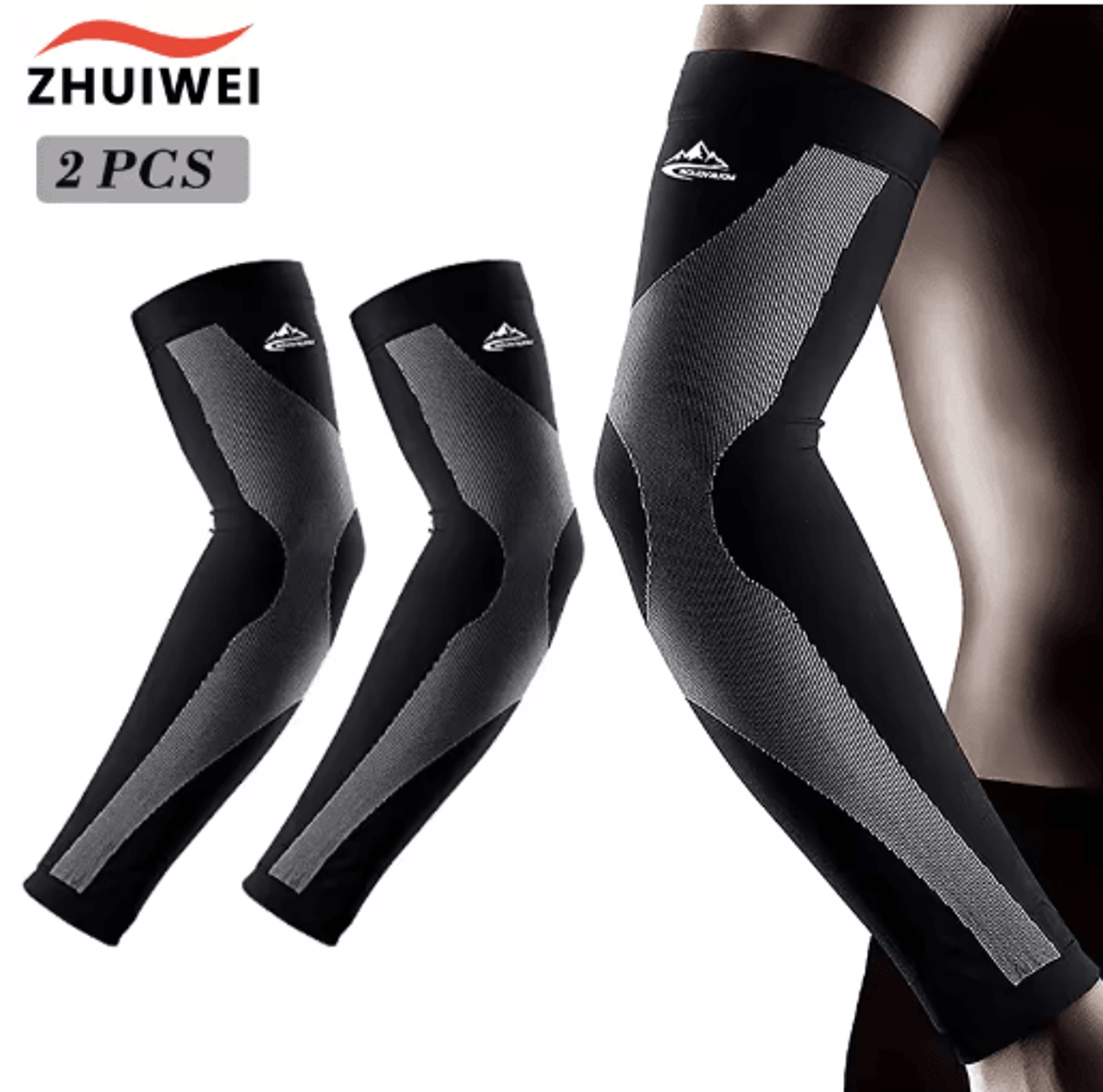 1 pair cooling compression arm sleeves – upf50 uv protection sun sleeves for sports & outdoor activities