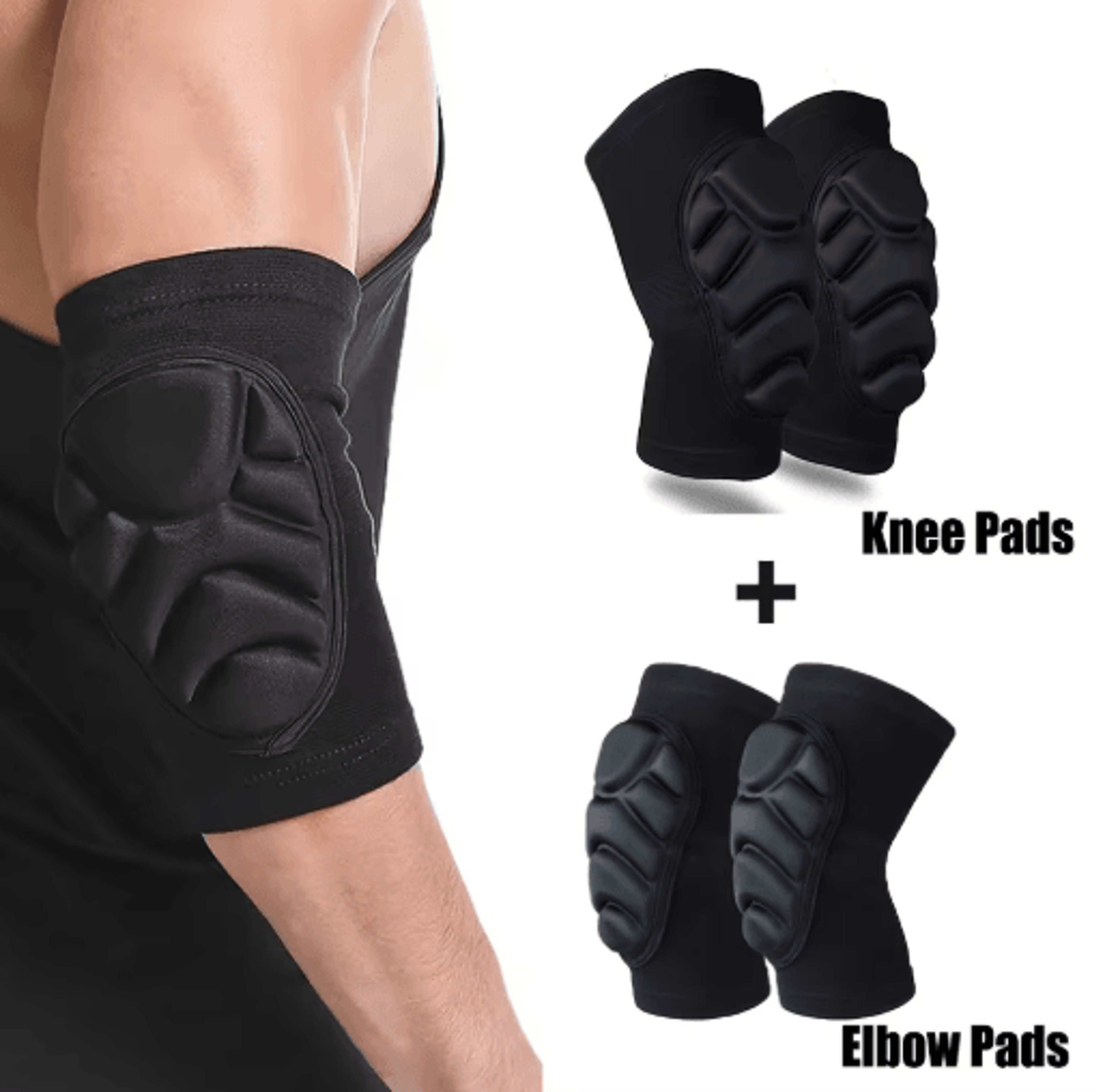 knee and elbow pads, knee support, elbow support, sports protective pads, shock-absorbing knee pads