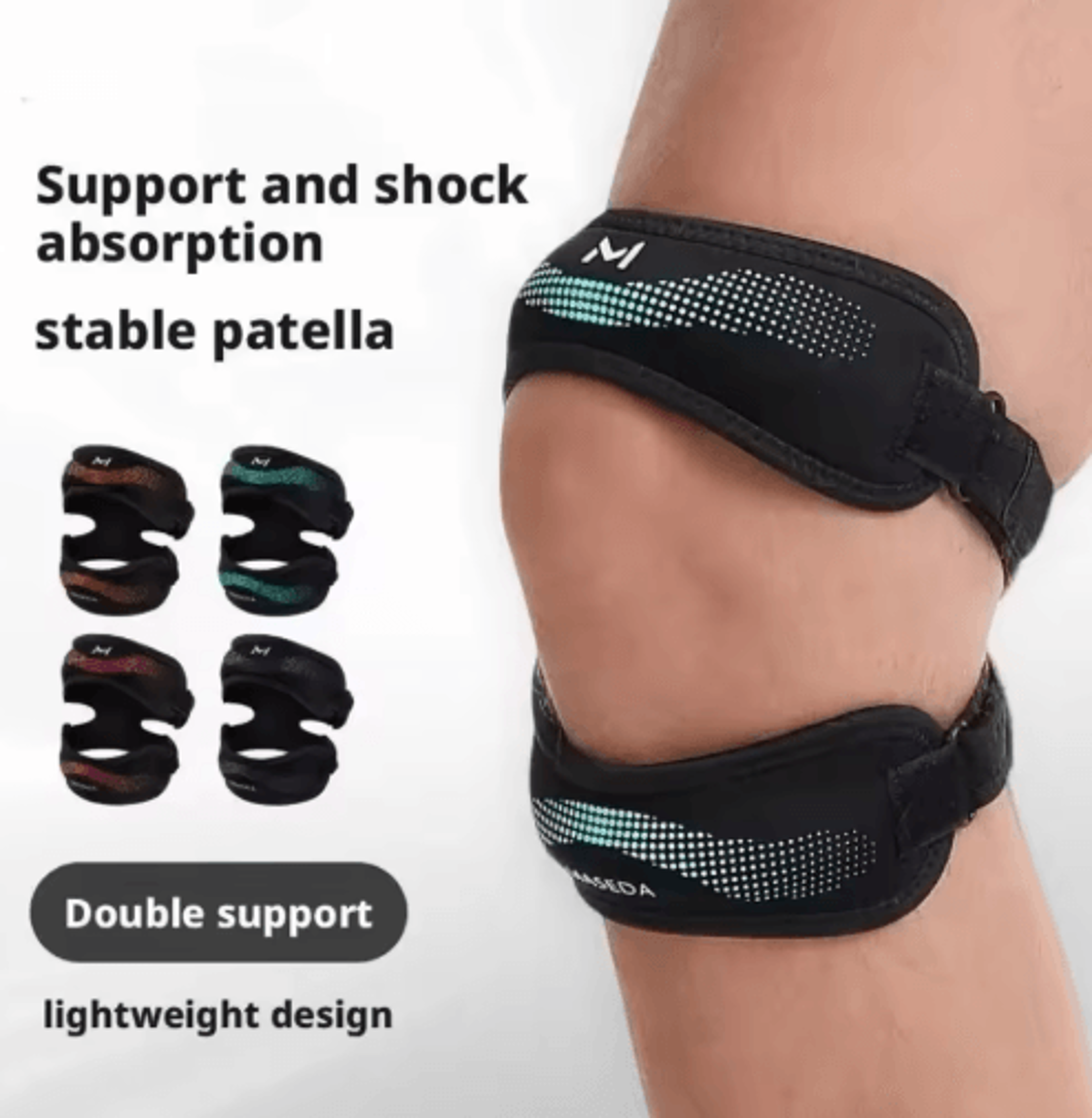 adjustable double patella knee support strap – breathable knee stabilizer brace