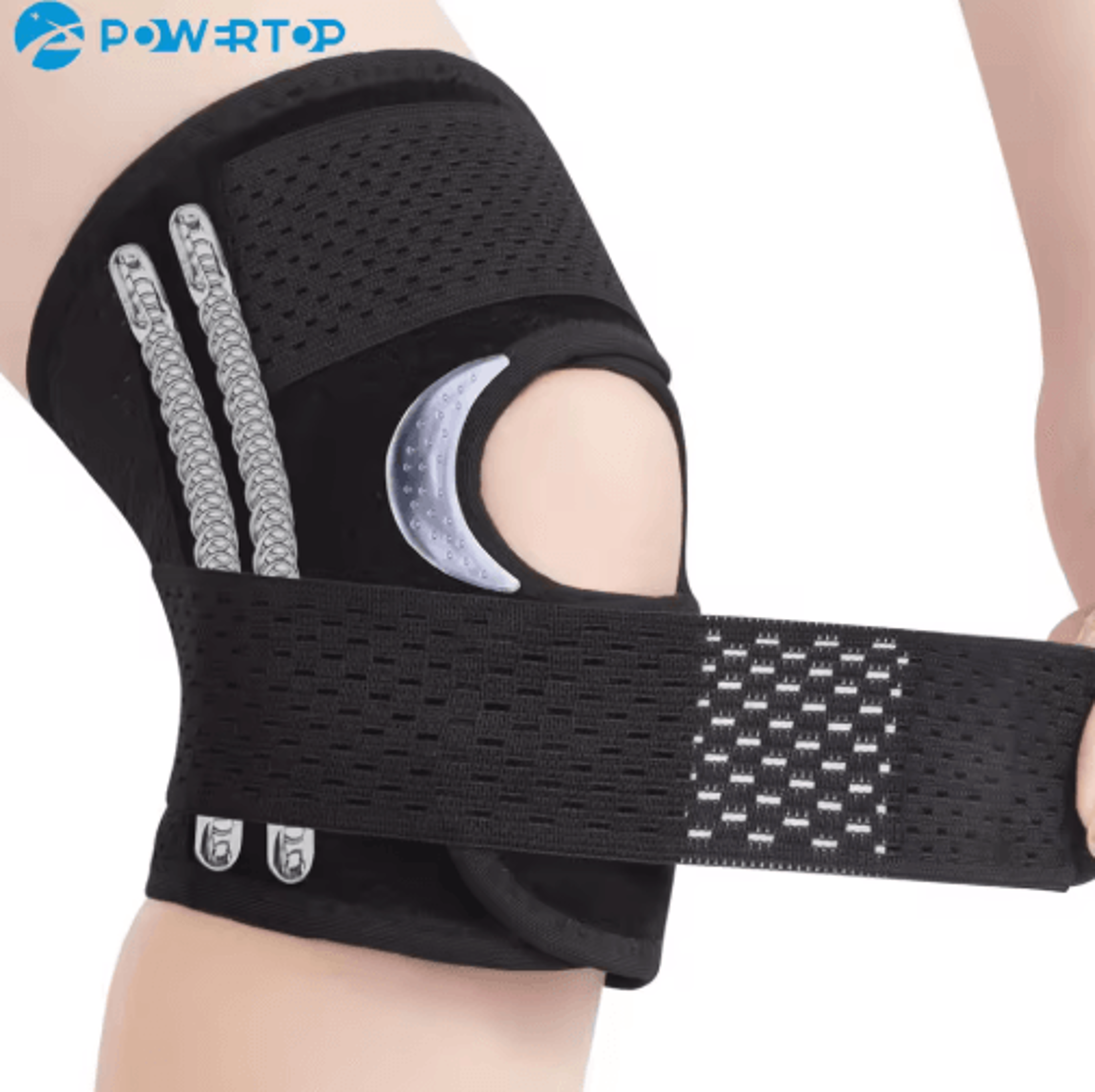 adjustable knee brace with side stabilizers – breathable support for everyday stability