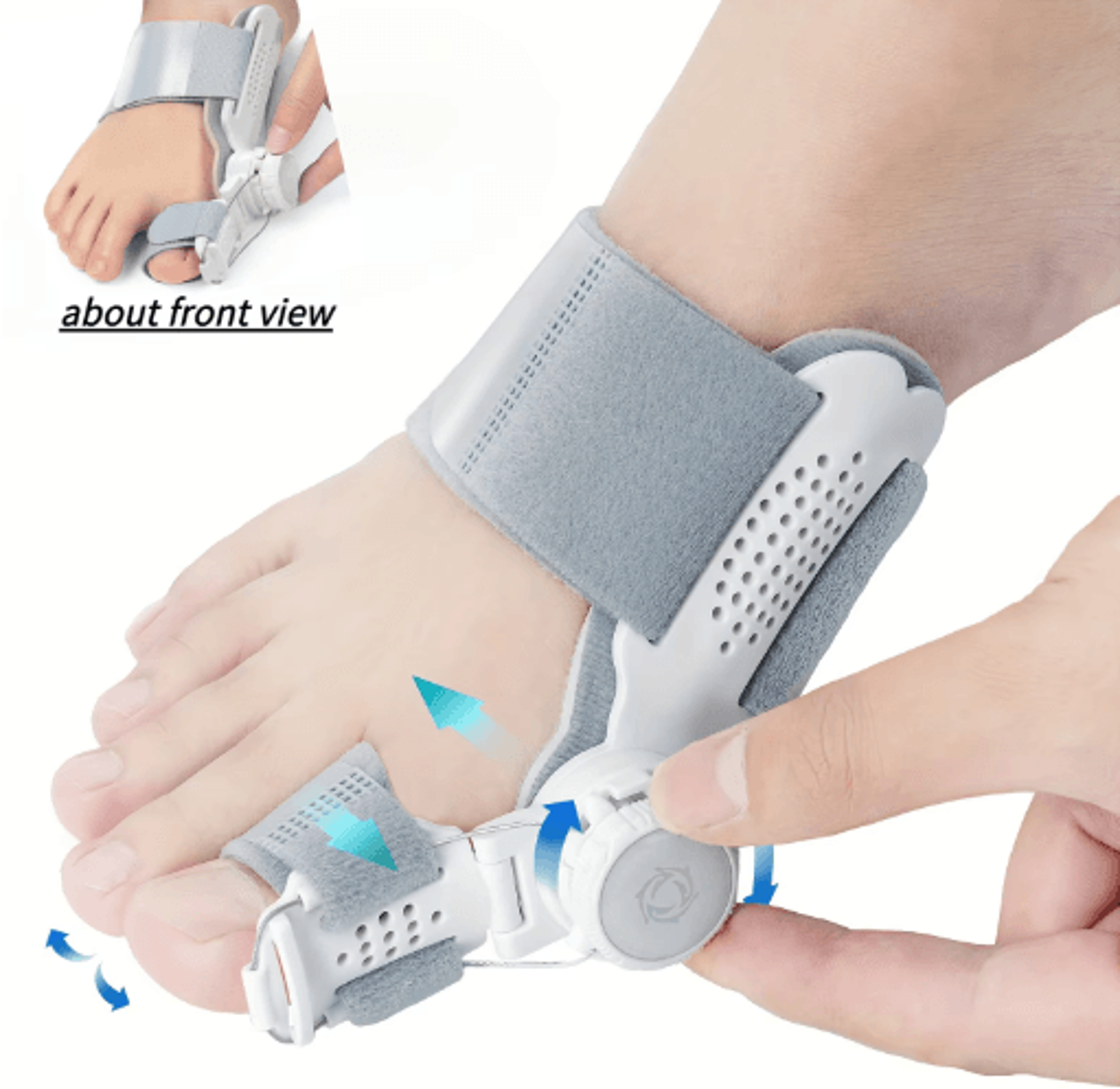 adjustable toe corrector – soft toe alignment brace for overlapping toes