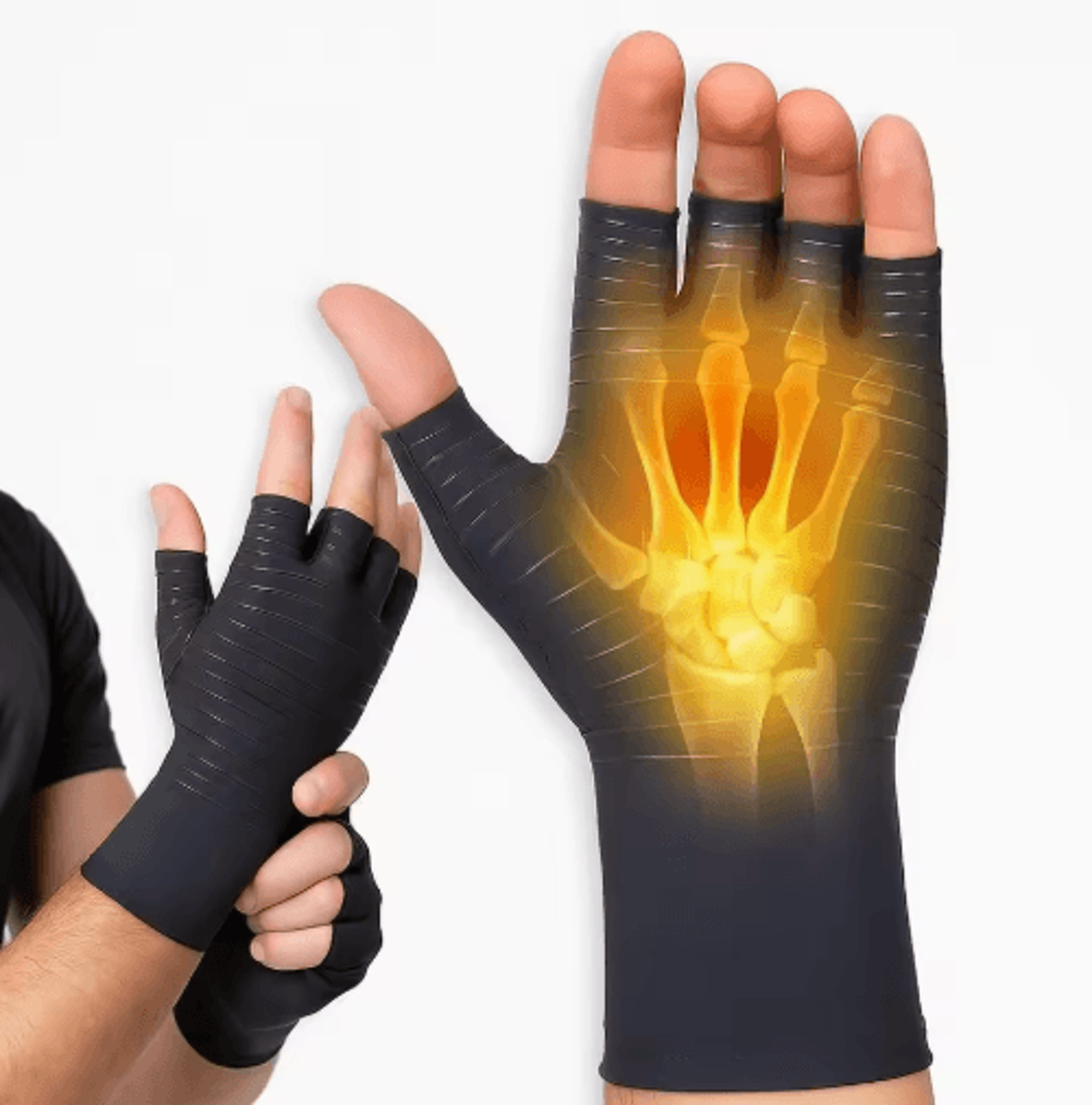 1 pair copper compression arthritis gloves – comfortable hand support for everyday activities