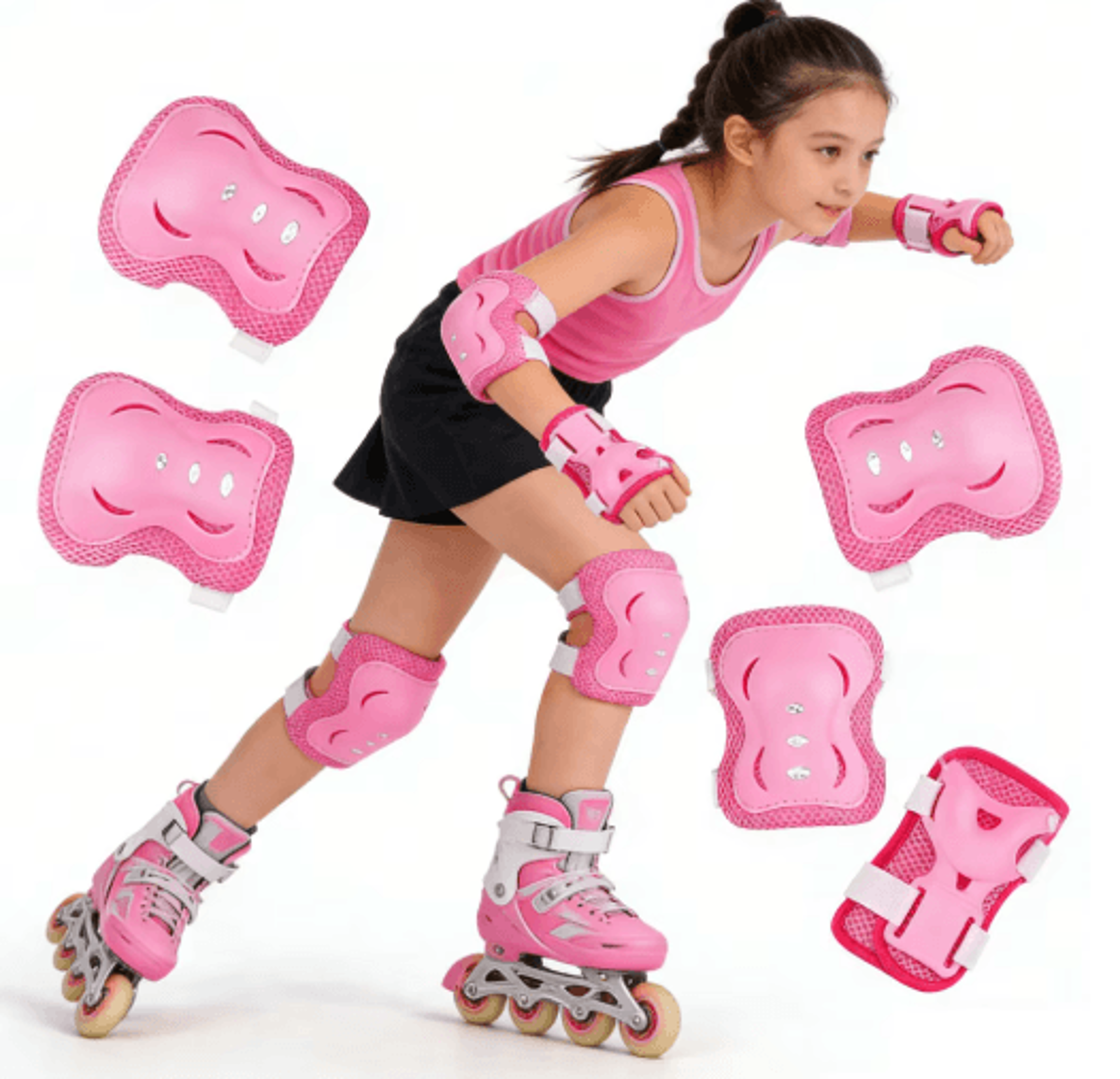 6-in-1 kids protective gear set – knee pads, elbow pads & wrist guards for ages 3–10