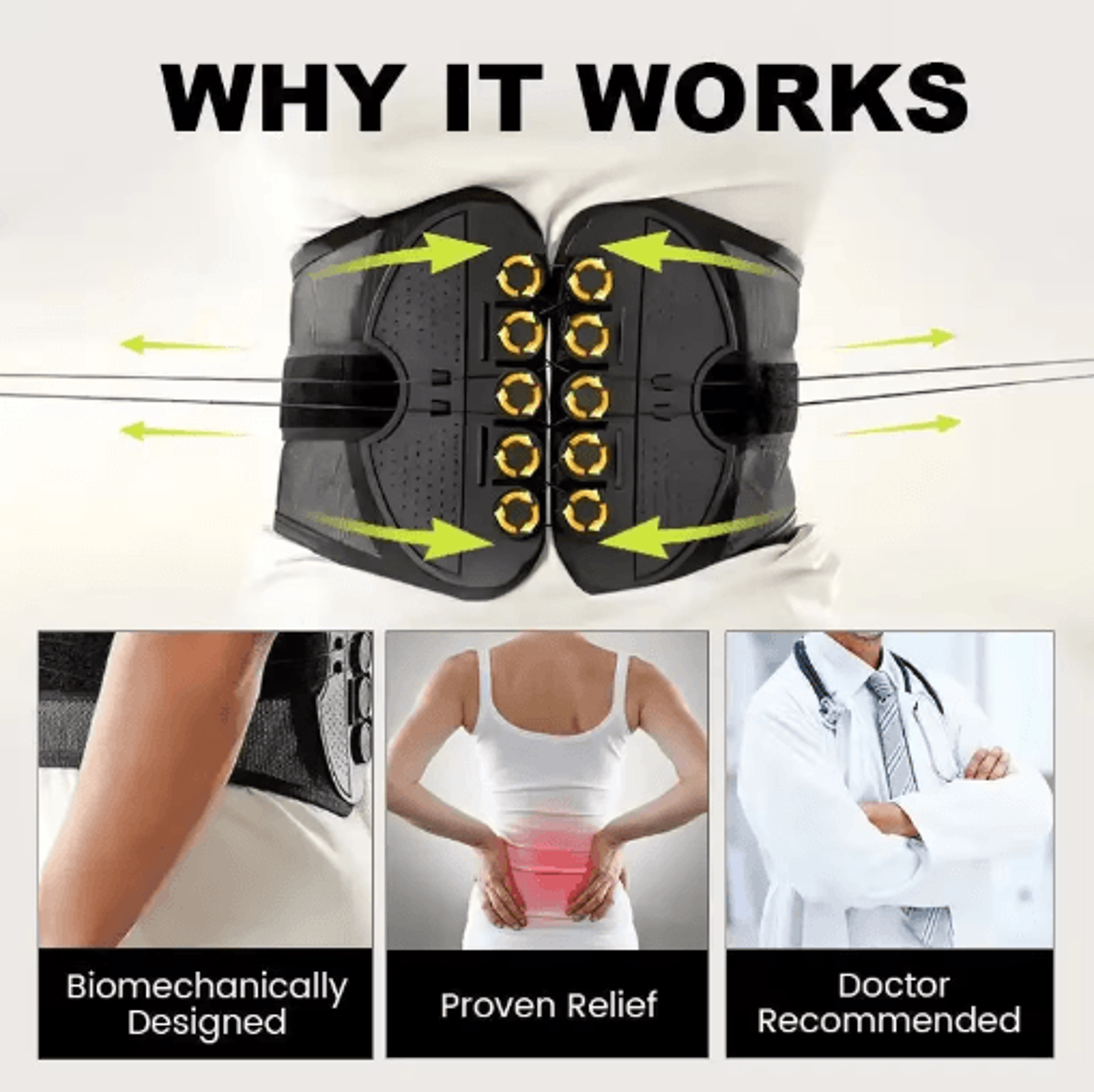 lumbar support belt, waist support belt, back support brace, adjustable lumbar belt, breathable back support